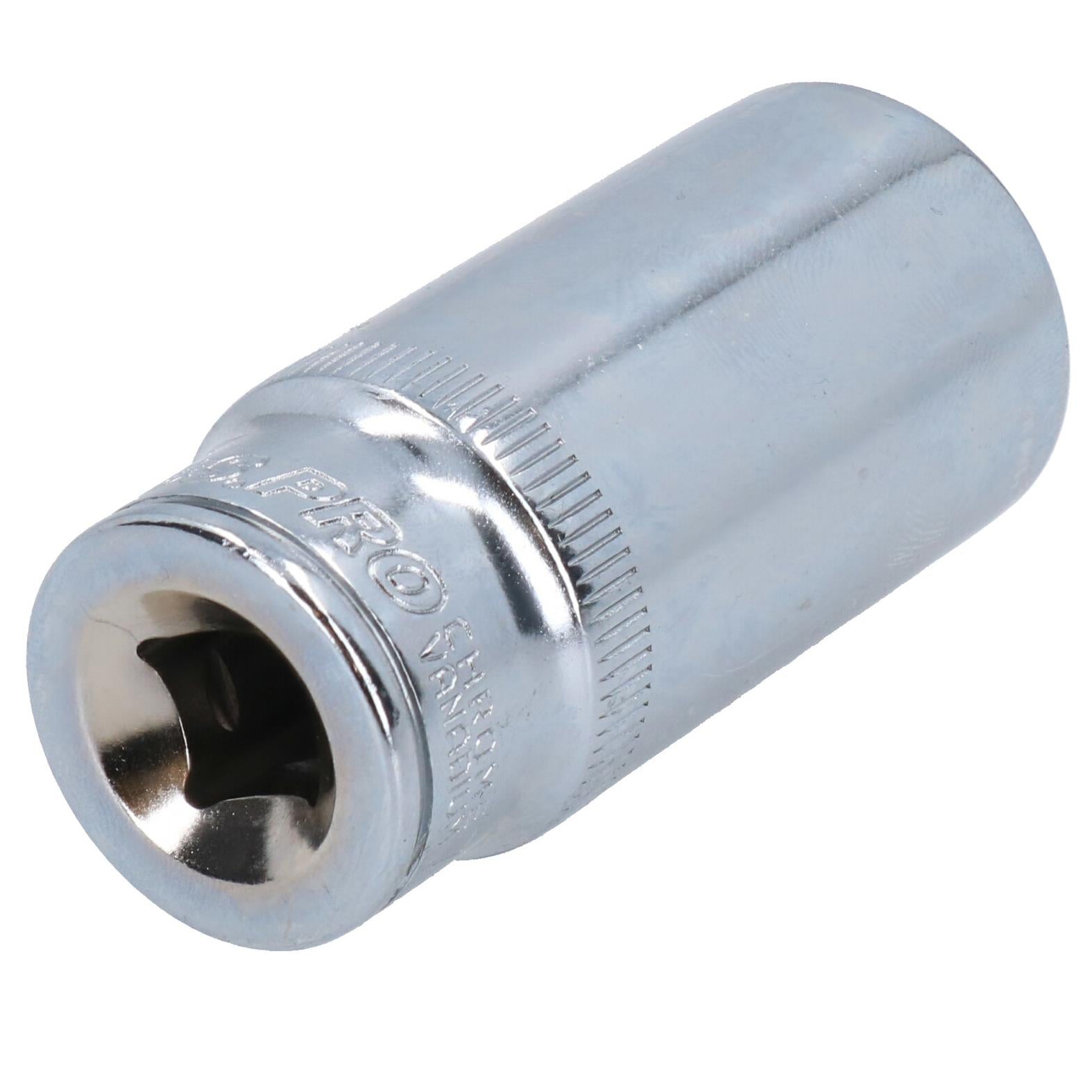 Douilles impériales SAE AF 1/4" - 7/8" 6 points sur rail, 12 pièces, empreinte profonde 3/8" AT939