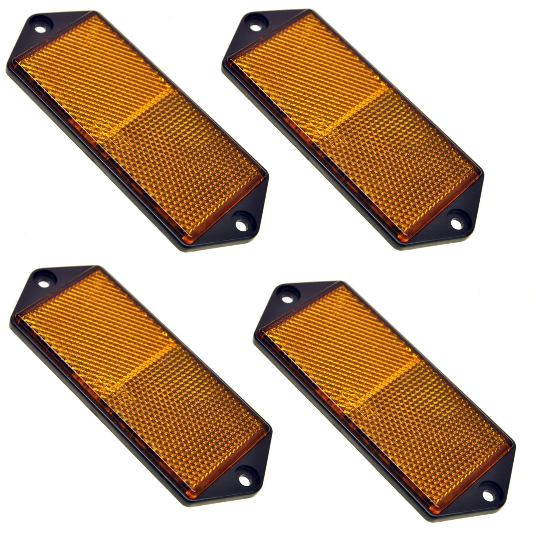 Grands réflecteurs latéraux rectangulaires de couleur ambre, rouge ou blanc pour poteaux de clôture/portail de remorques
