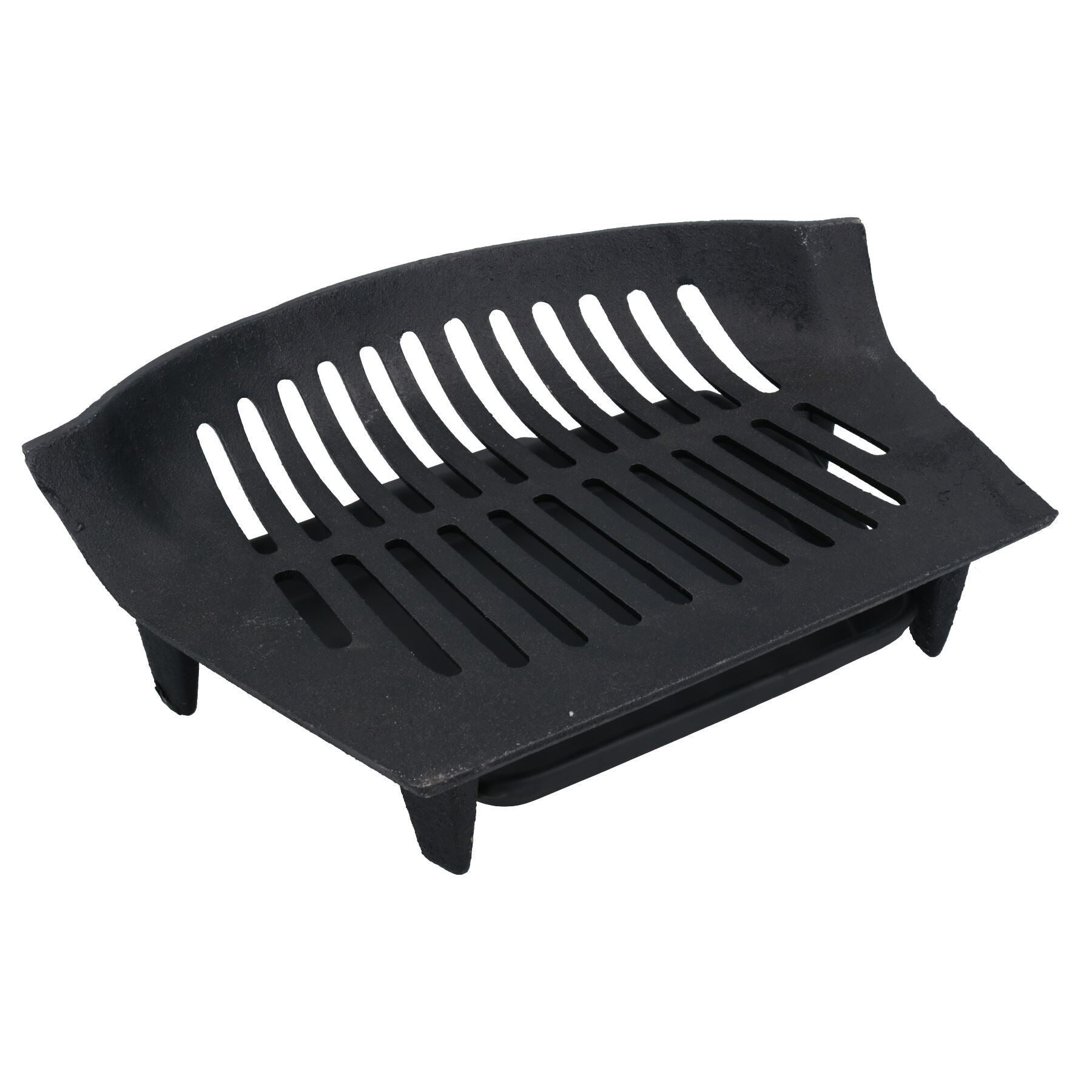 16" Feuerrost, Aschenkasten und Griff für Kamin, Gusseisen, Holzscheit-Kohle-Retter für 18" Feuer