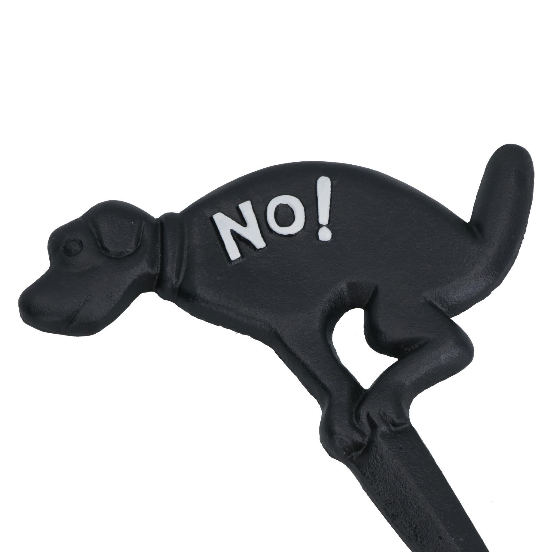 No Dog Fouling Poo Warning Sign Plaque Stake Cast Iron Garden Yard Lawn