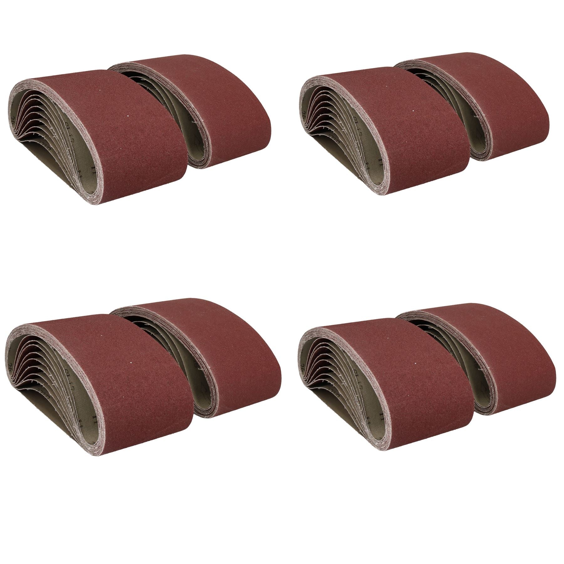 Bandes abrasives à grains mixtes 610 mm x 100 mm Packs de bandes abrasives pour ponceuses Power File
