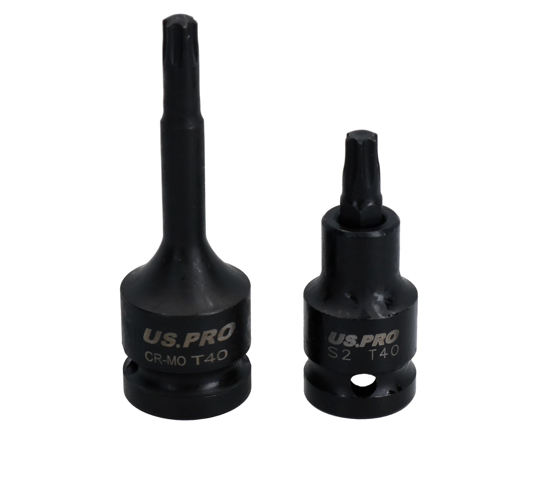 Douilles Torx mâles à impact courtes (53 mm) + longues (78 mm) T40, entraînement 1/2"