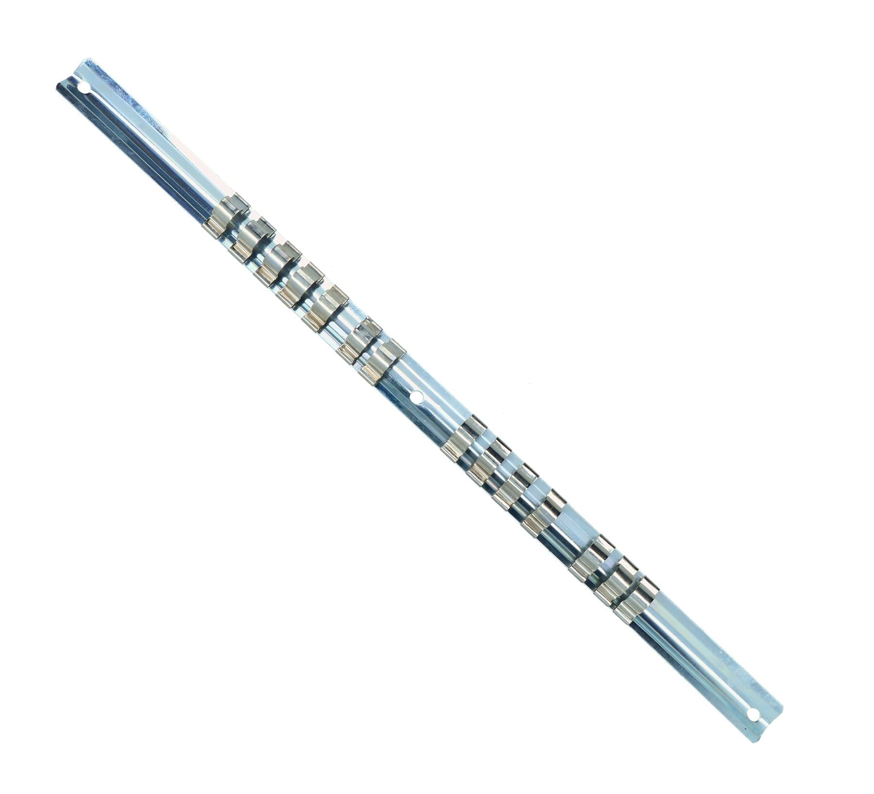 Support de rangement pour rail de douilles à entraînement 3/8" ou 1/2" Clips d'organisation 14 clips par rail