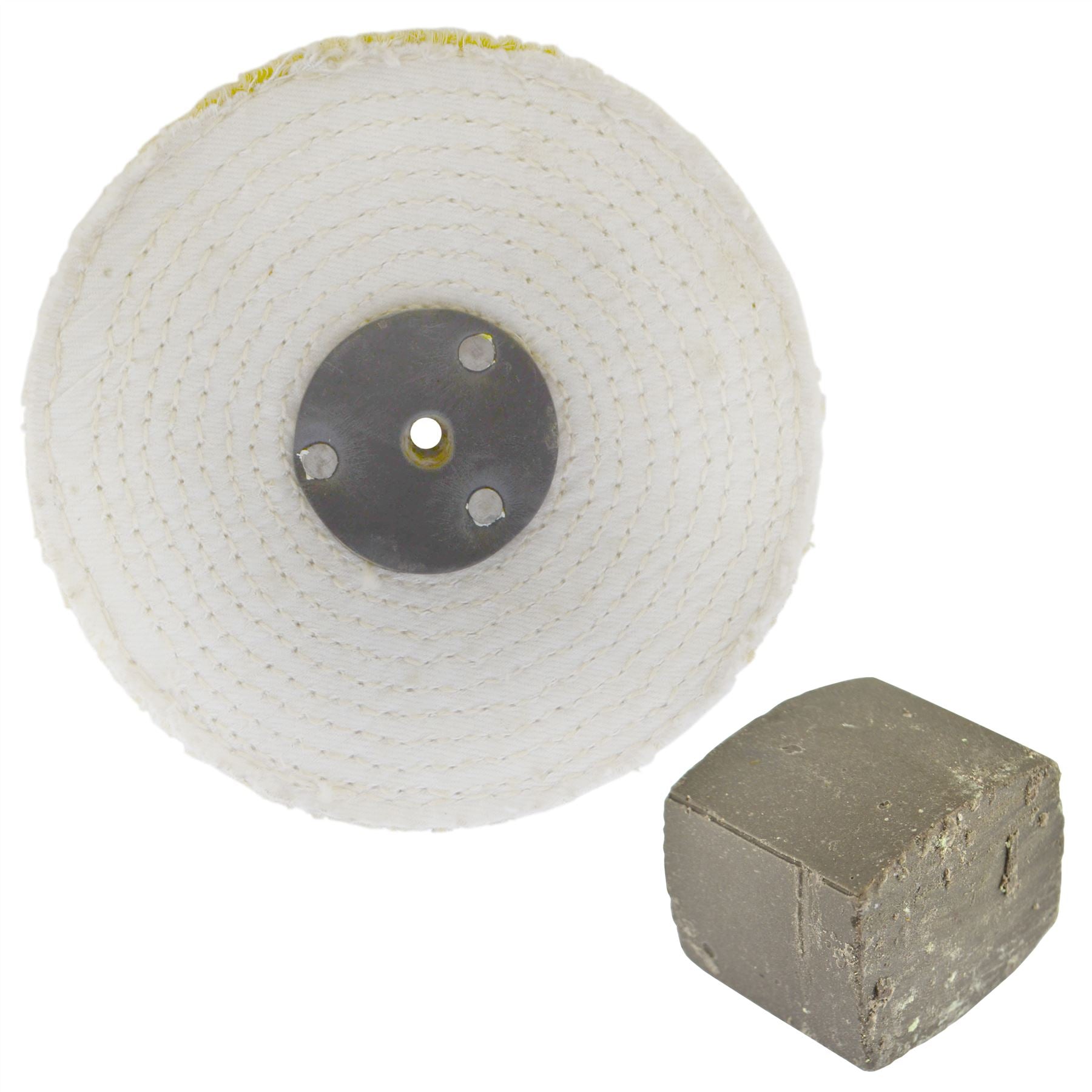 Grober Sisal-Poliermopp zum schnellen Schneiden, 6 x 2 Zoll, 4-reihig, mit Compound, 250 g