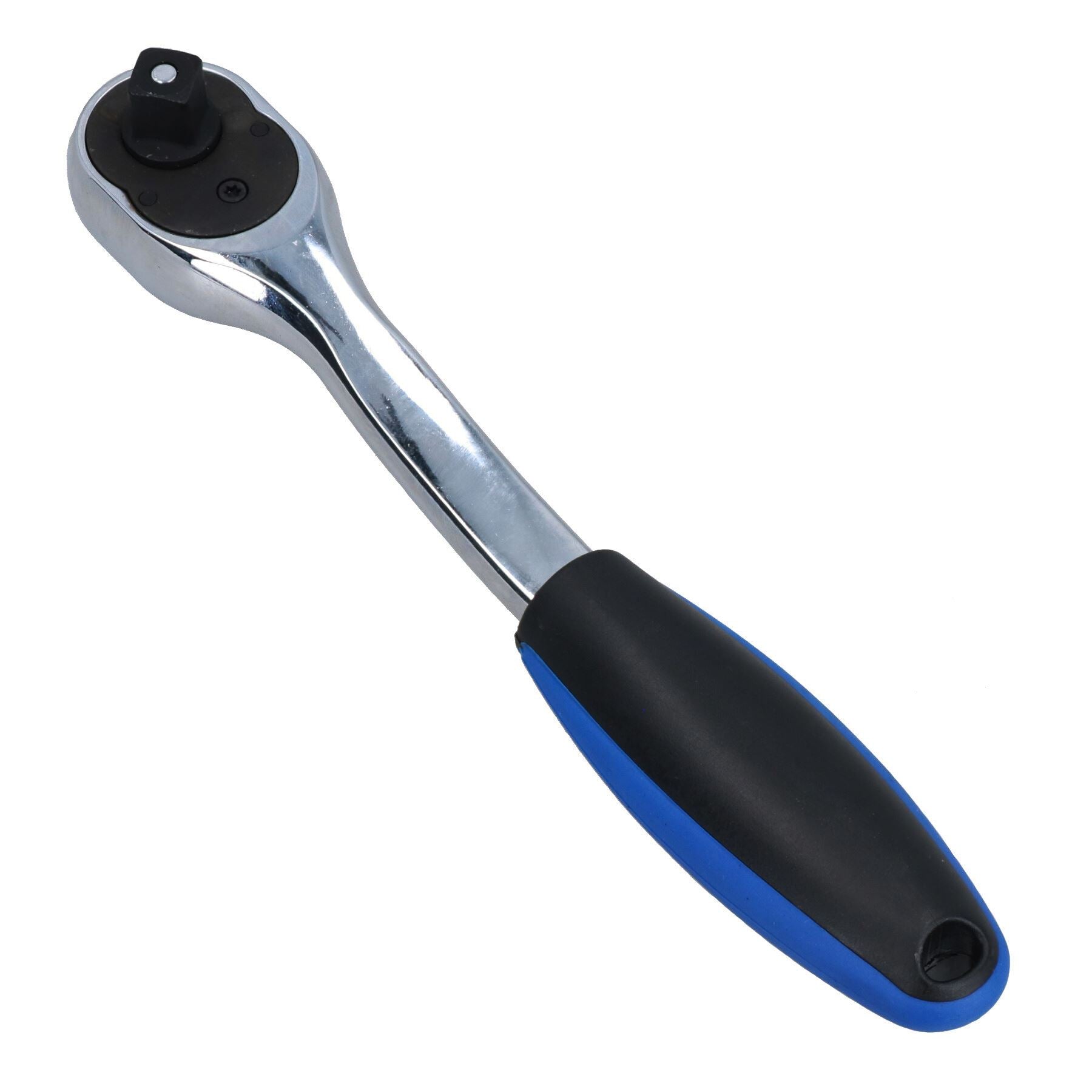 Tournevis à cliquet courbé à entraînement de 3/8 po à dégagement rapide, 72 dents, poignée souple