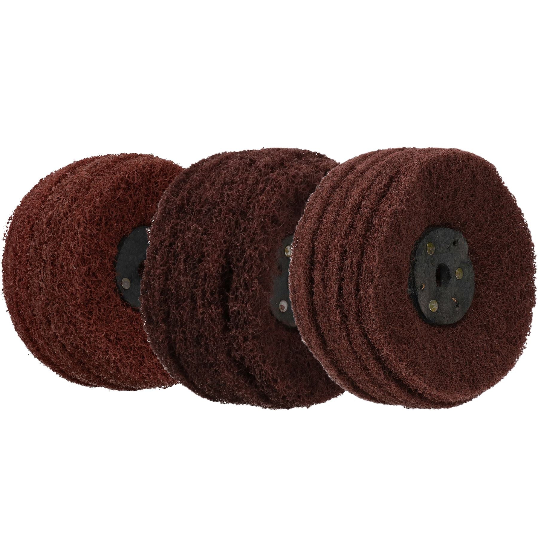 Grob, mittel, fein, Schleifmittel, Scotch Mops, Rostlöser, Farblöser, Politur, 4" x 6 Reihen