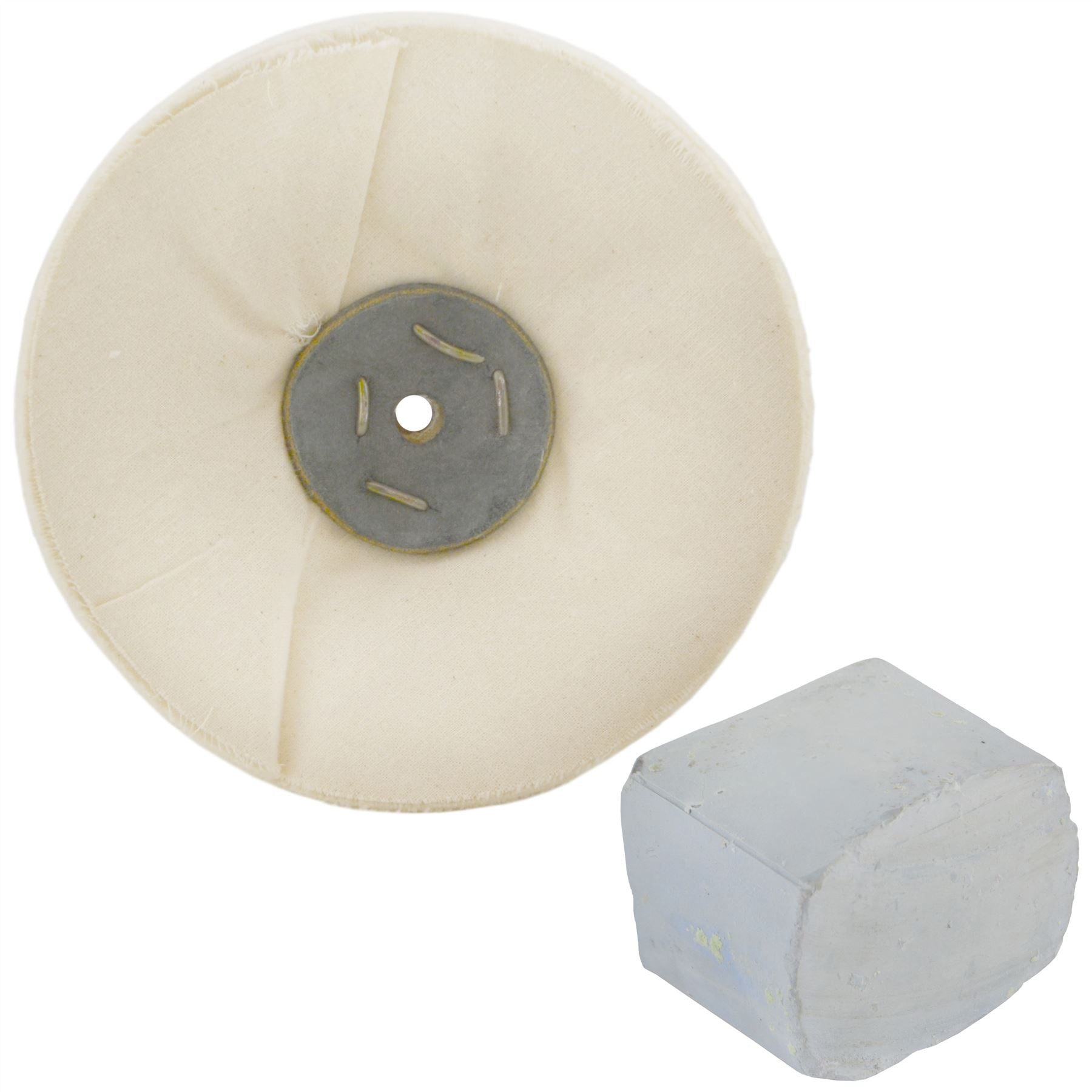 G Balai de polissage final souple non cousu 6" x 0,5" 1 rangée avec composé 250 g