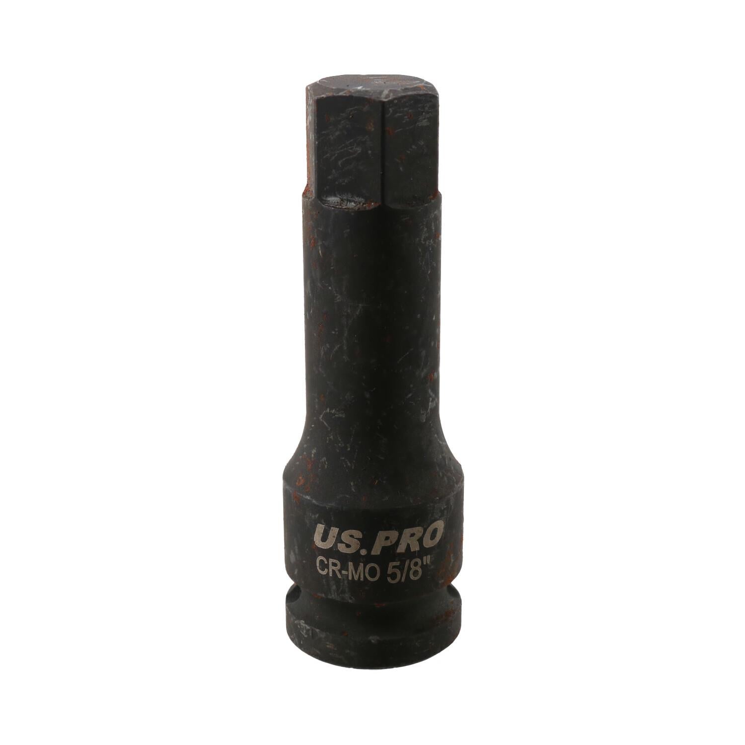 5/8 Zoll tiefer Schlag-Sechskant-Bit-Steckschlüssel, 1/2 Zoll Antrieb, 76 mm Länge, Chrom-Molybdän-Stahl