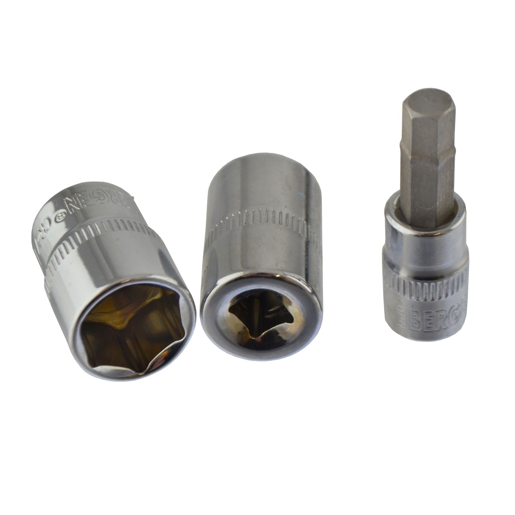 1/4"-Antrieb, metrische flache Steckschlüsseleinsätze und Zubehörsatz 4 - 13 mm, 27-teilig, Torx/Sechskant/Bits