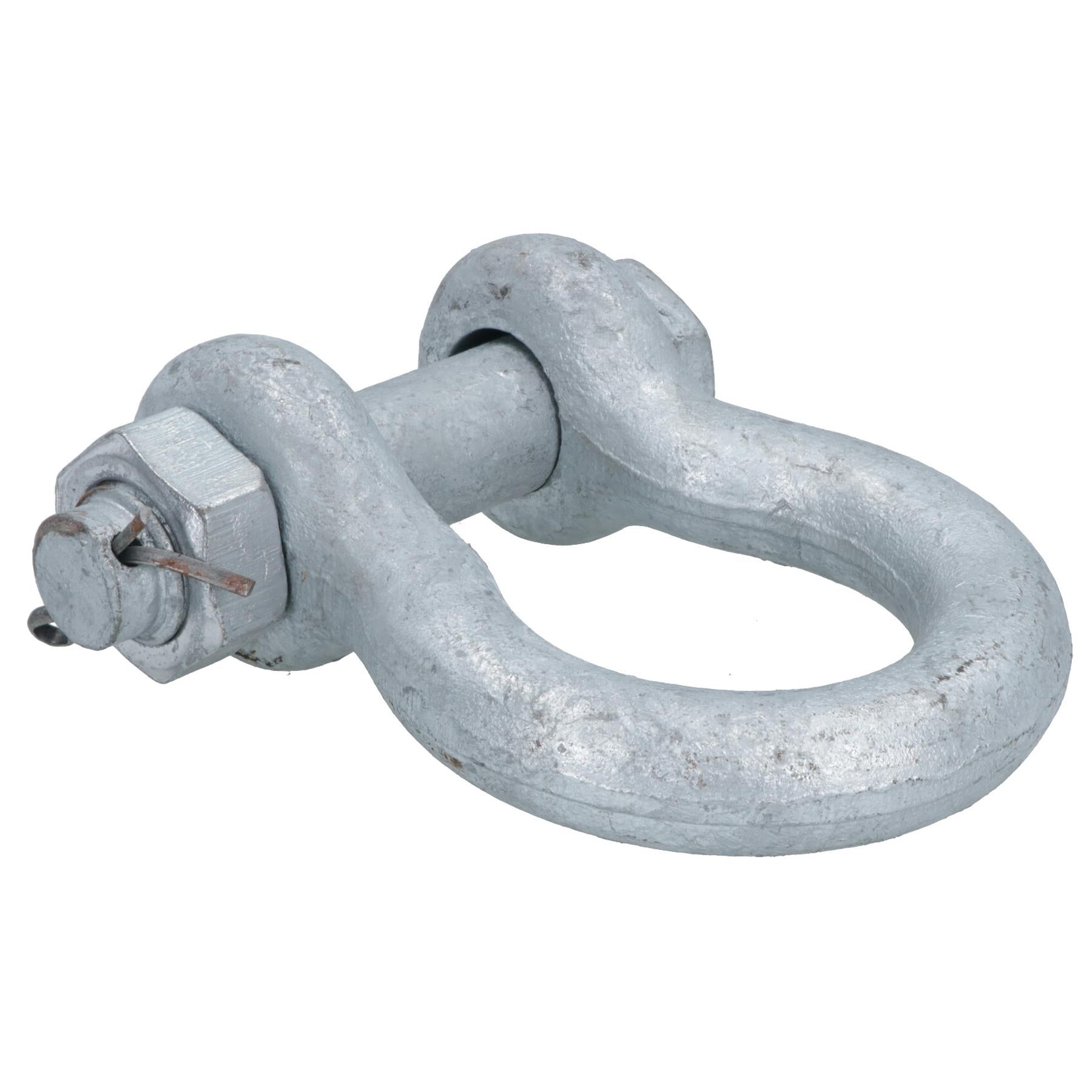 Galvanised Bow Shackle Safety Pin 1-1/8in (28mm) 9.50T to US Fed Spec