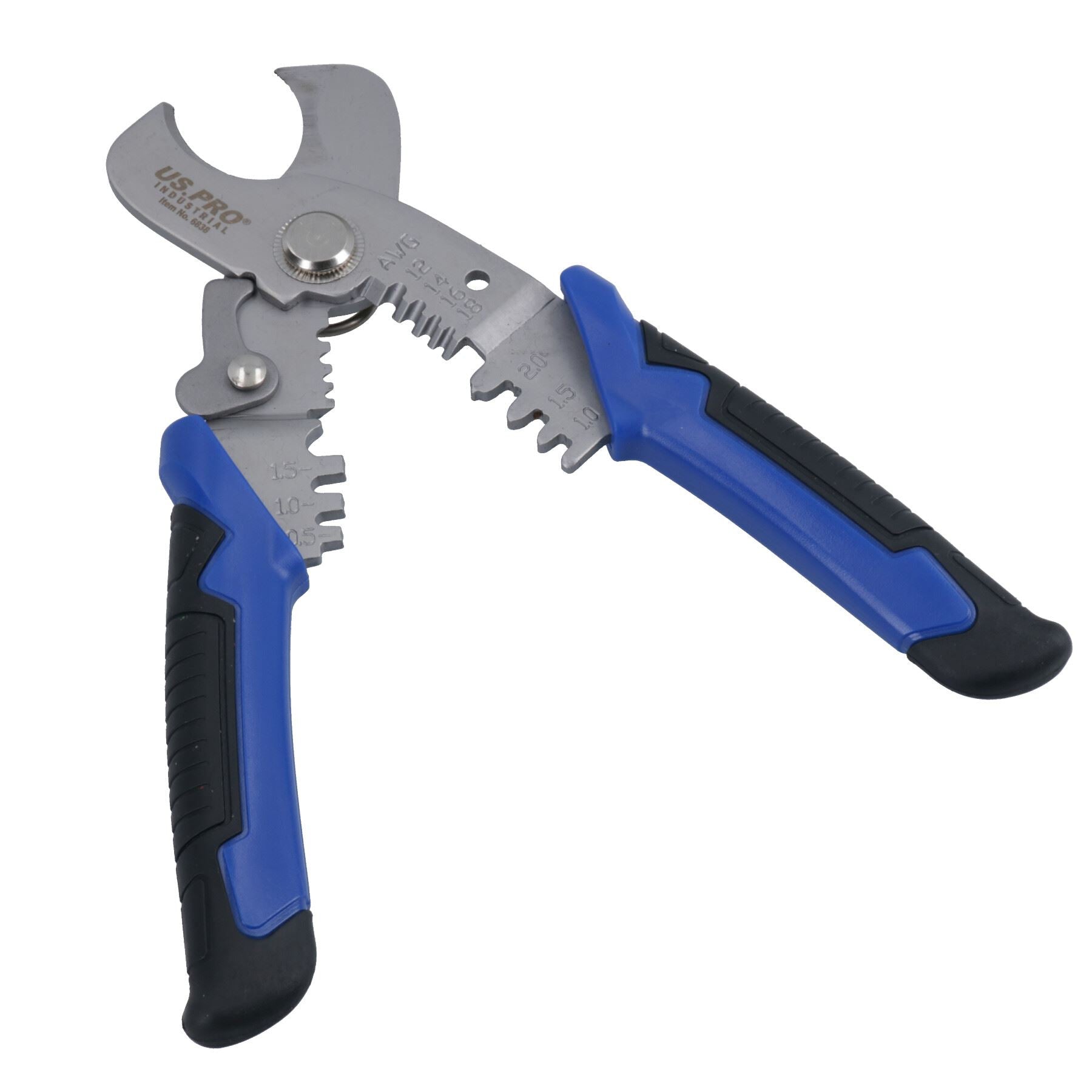 7in Multifunctional Cable Cutter Wire Stripper Crimper Stainless Steel Construction