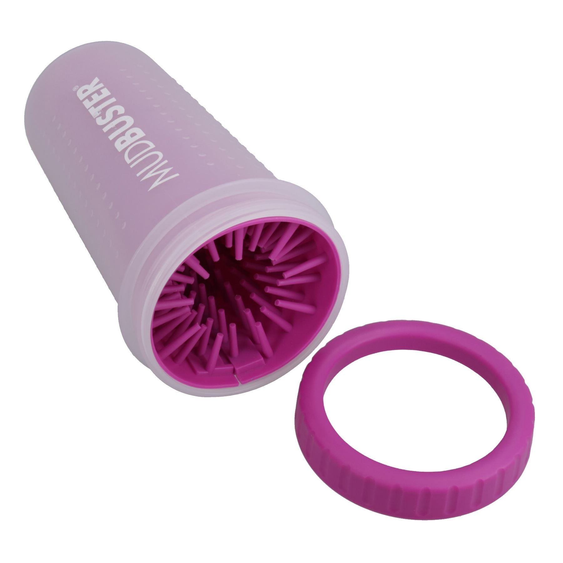 Großer, tragbarer MudBuster-Pfotenreiniger für Hunde in Fuchsia, schlammiger Hundepfotenreiniger