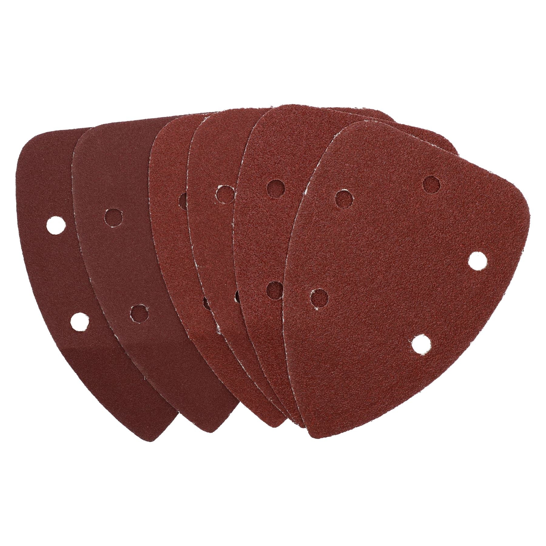 Hook And Loop Detail Sanding Pads Discs 140mm Triangular Mixed Grit 6 Pack