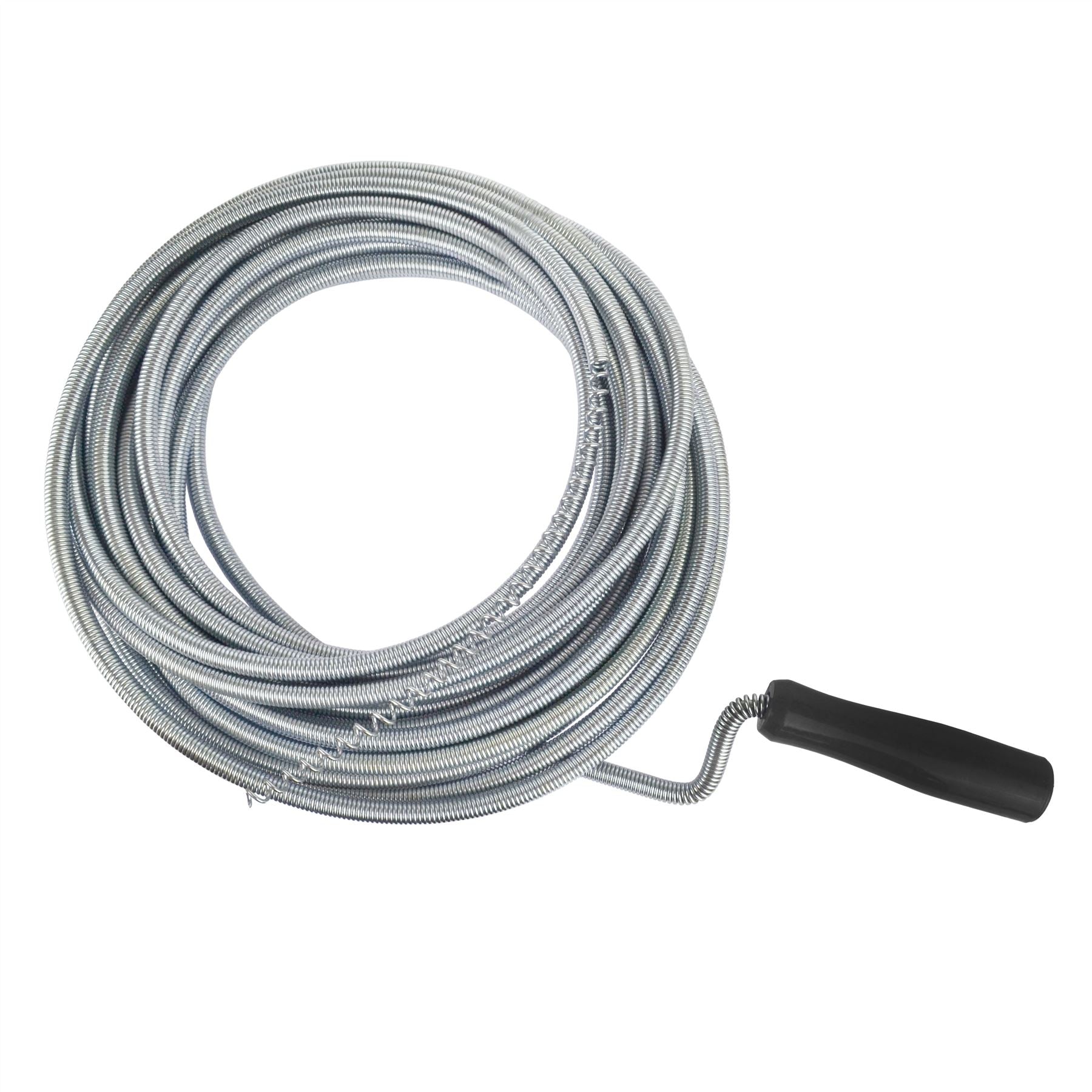 5m x 9mm Stahl Spiral Abfluss Waschbecken Dusche Bad Entblocker Kolben Rohr Abfall Stange