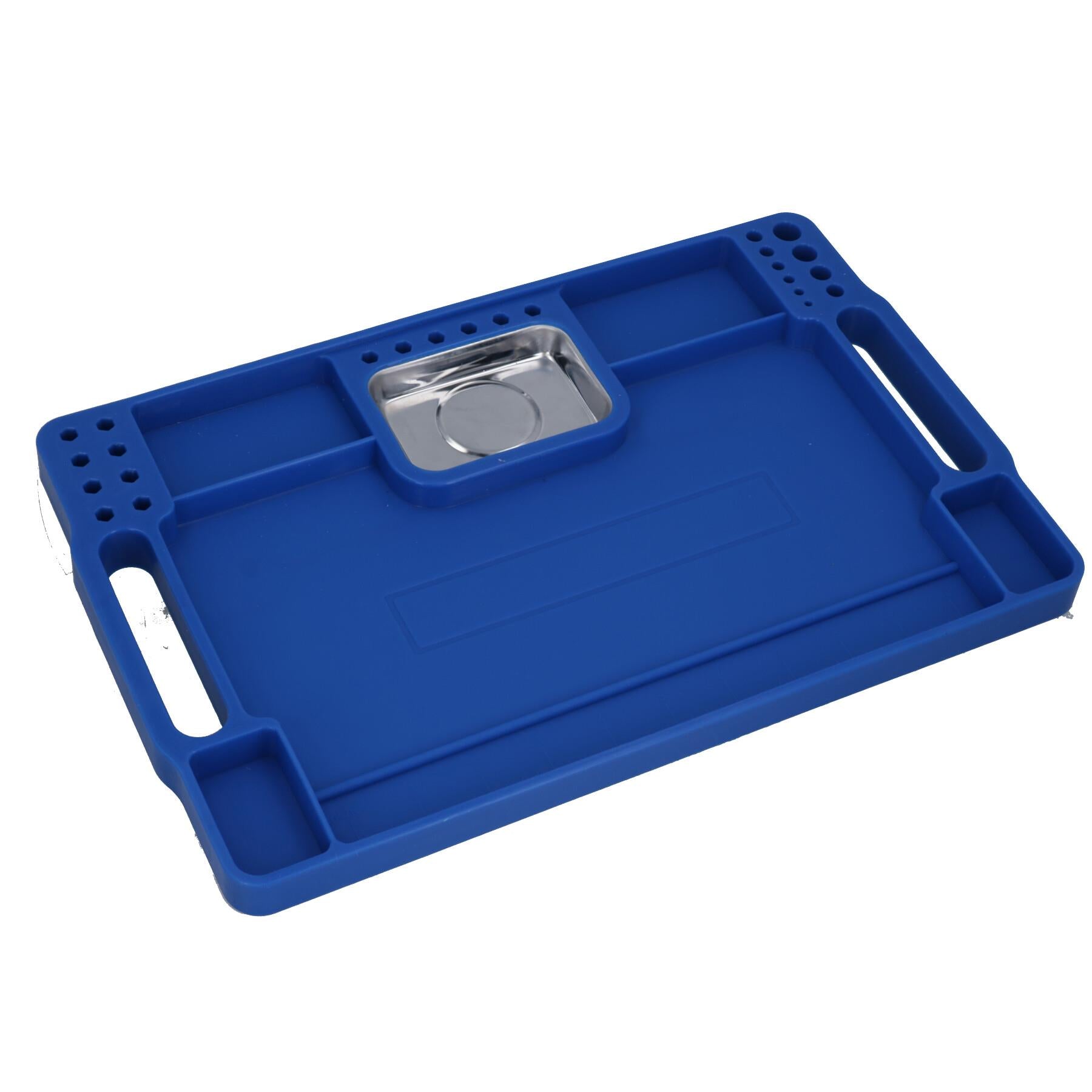 Non Slip Flexible Tool Tray with Magnetic Parts Compartment 227mm x 357mm