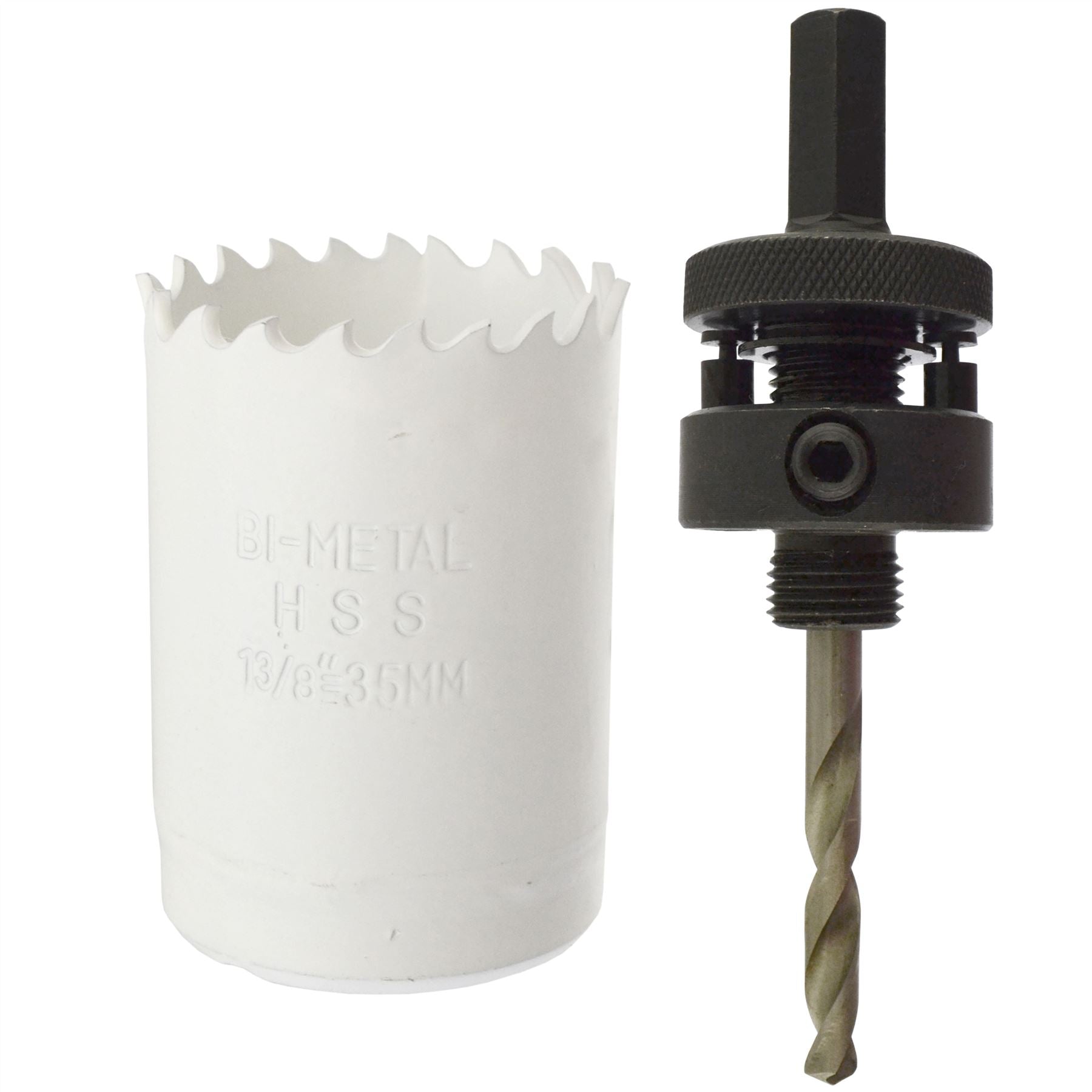 32 - 152 mm Lochsäge mit 1/2 Zoll Schaftbohrfutter, Fräser, Bimetall-Bohrer