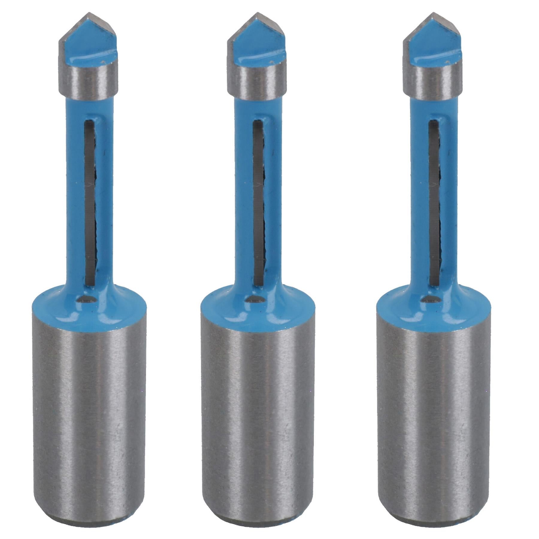 3er-Pack TCT Panel Pilot Router Bit Schneidwerkzeug 6,35 mm D 45 Grad 1/2 Zoll Schaft