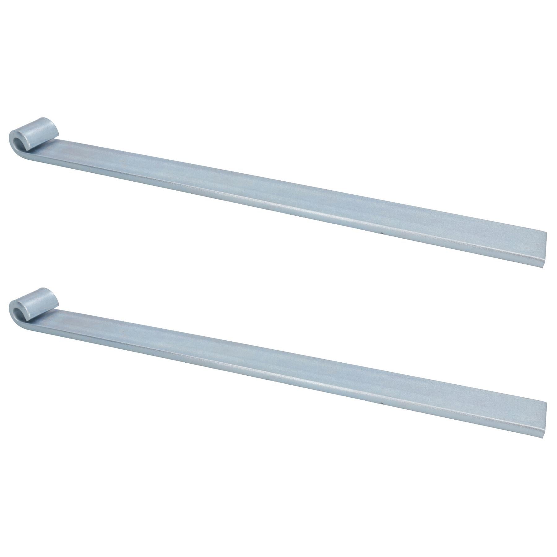 Charnière droite de hayon à sangle HD pour broches de 12 mm, longueur 460 mm, plaquée zinc