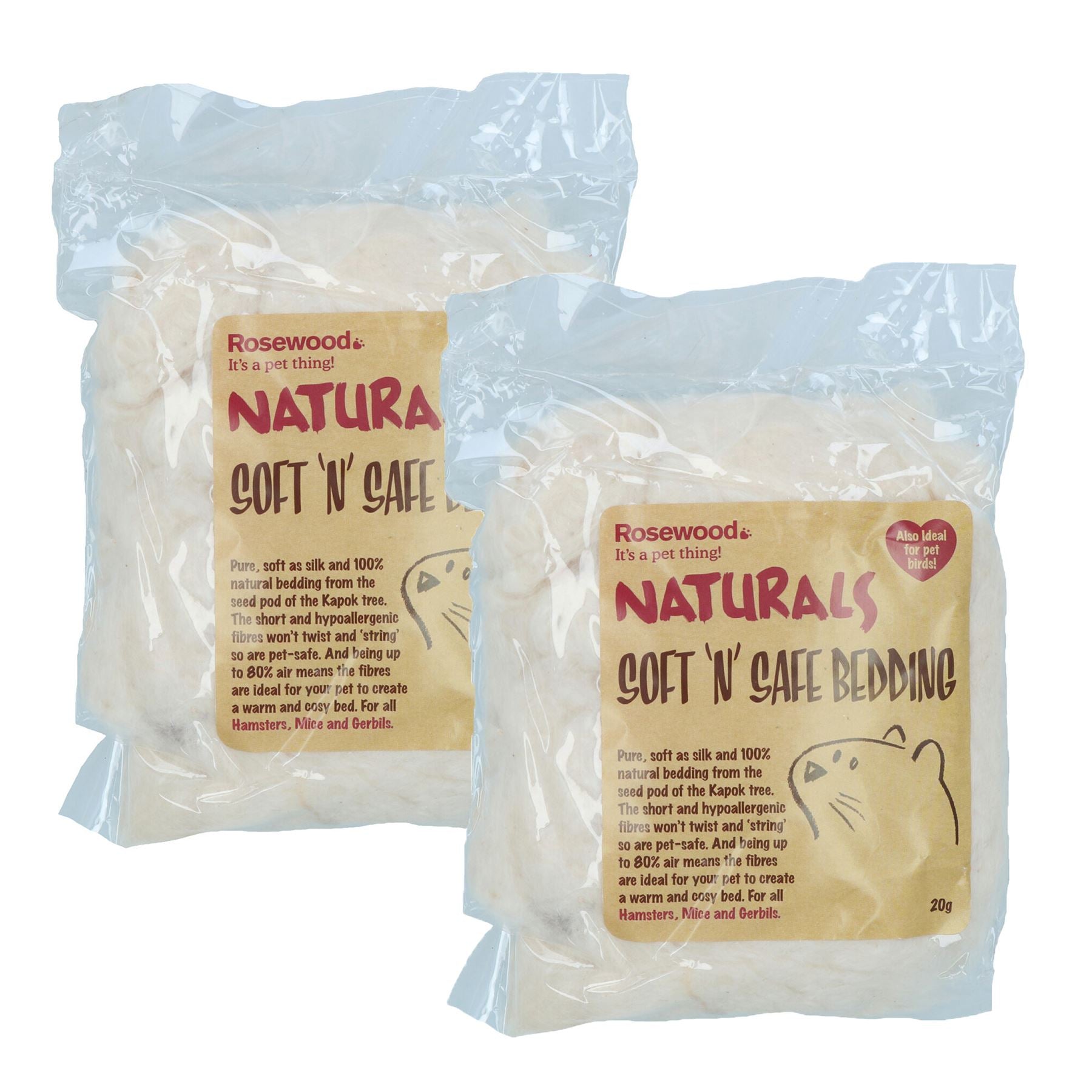 1PK Soft n Safe Hypoallergenic, Anti-bacterial & Biodegradable Animal Bedding 20g