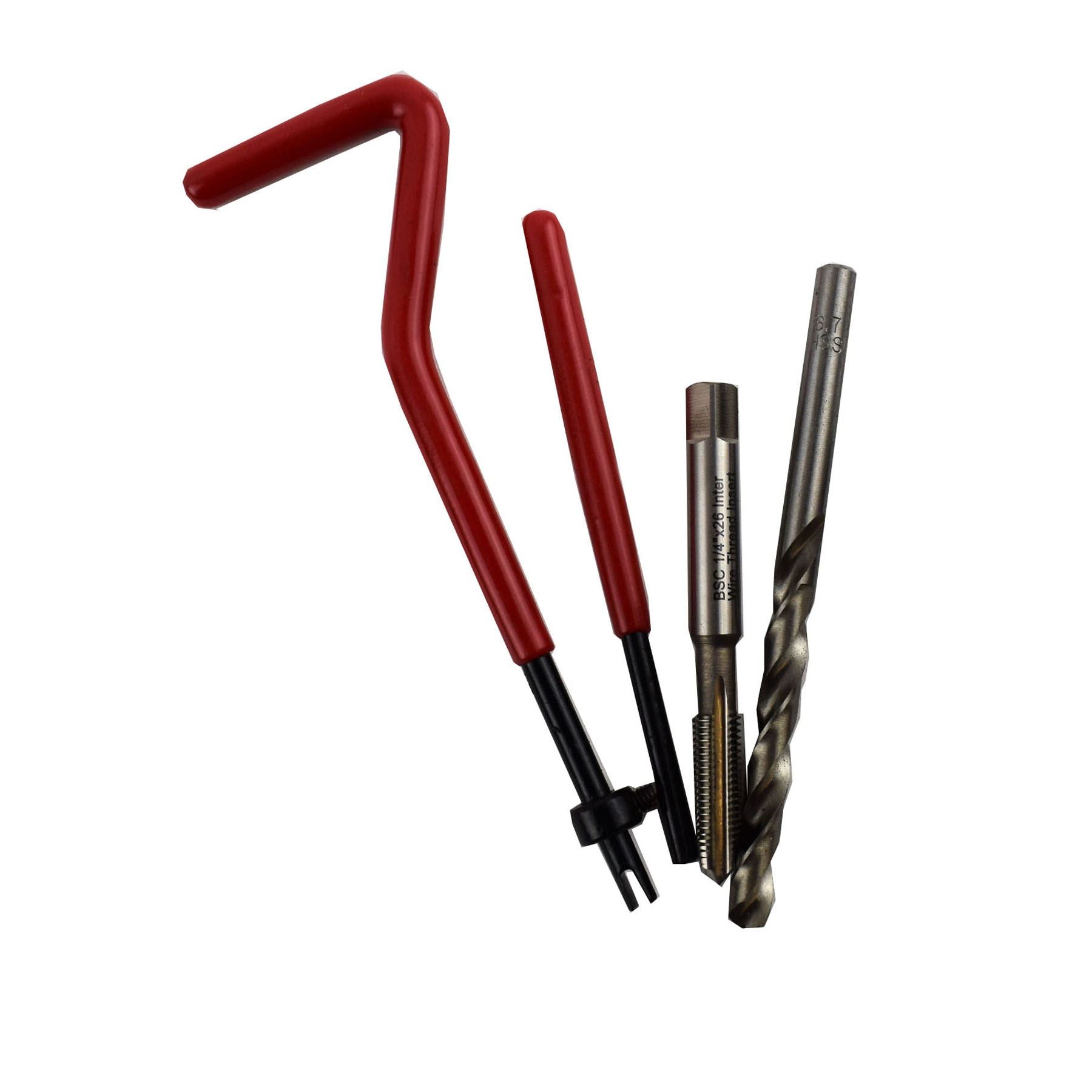 1/4" x 26 BSC Gewindebohrer-Reparatur-Schneidsatz Helicoil Beschädigte Gewinde 14-teiliges Set