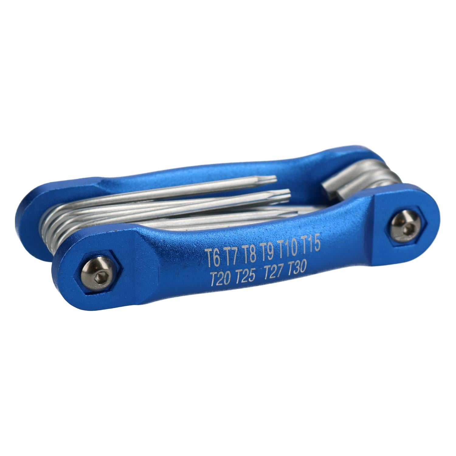 10 teiliger Torxschlüsselsatz mit Aluminiumrahmen T6 - T30 Security Torx Taschenformat