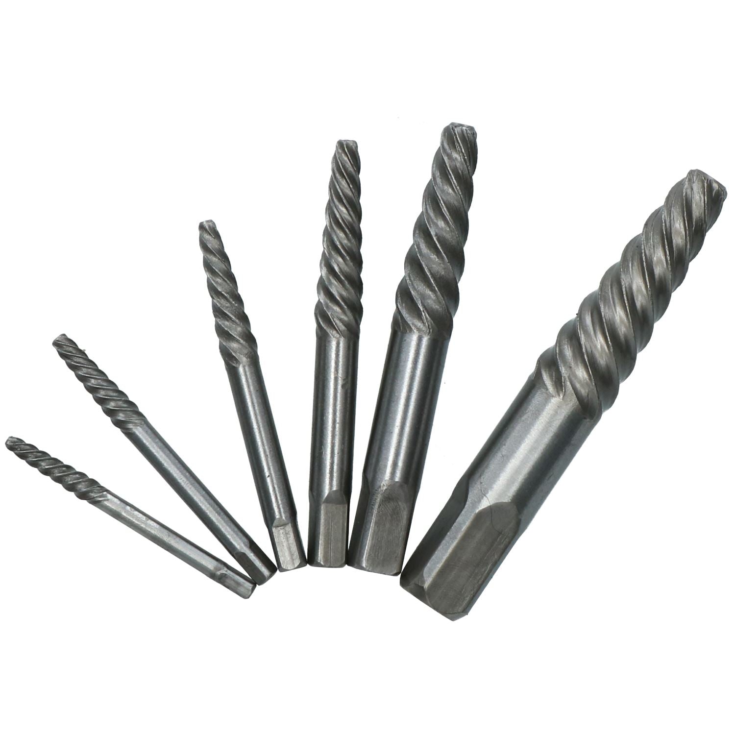 Spiralnut-Schraubenausdreher-Satz, zum Entfernen von Schrauben, leicht herauszuziehen, 3–25 mm, 6-teilig