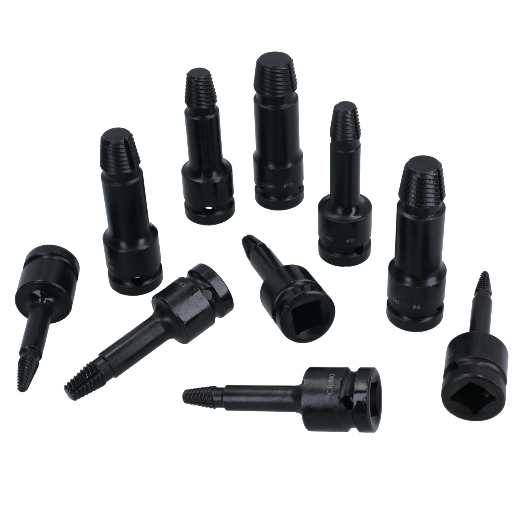1/2-Zoll-Antrieb, Schlagschrauber-Entfernungssatz mit tiefer Spiralnut, 3–22 mm