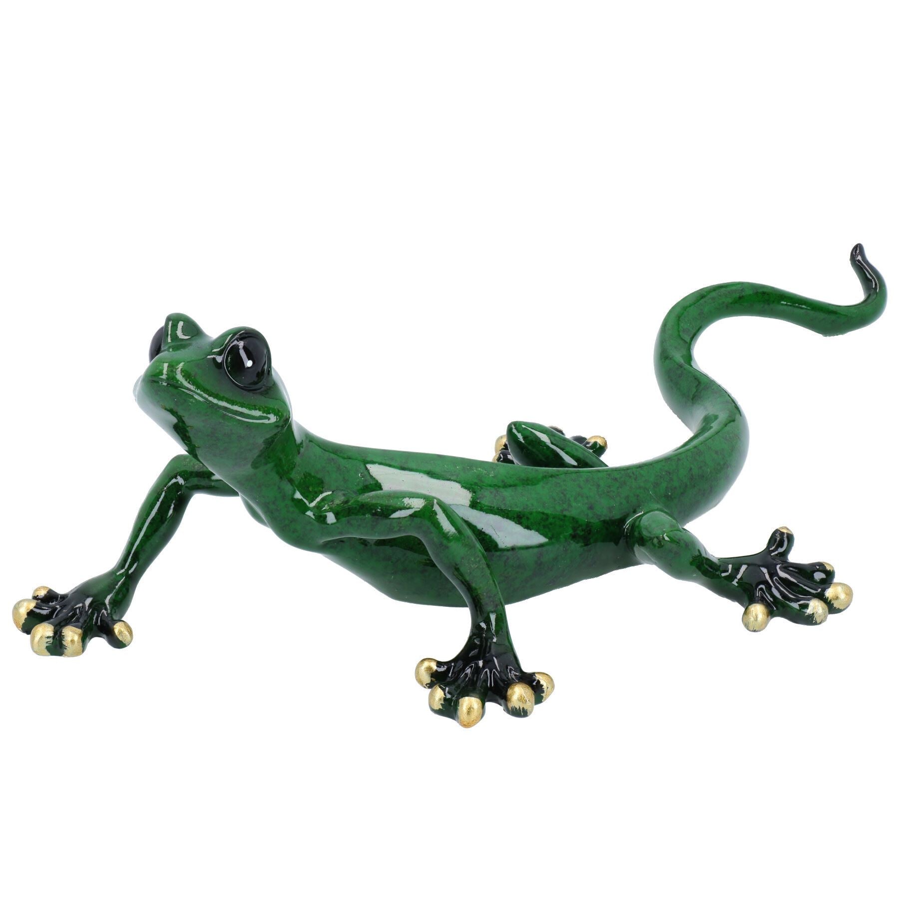 Grüne Gecko Eidechse Harz Wand Schuppen Skulptur Statue Ornament Haus Medium