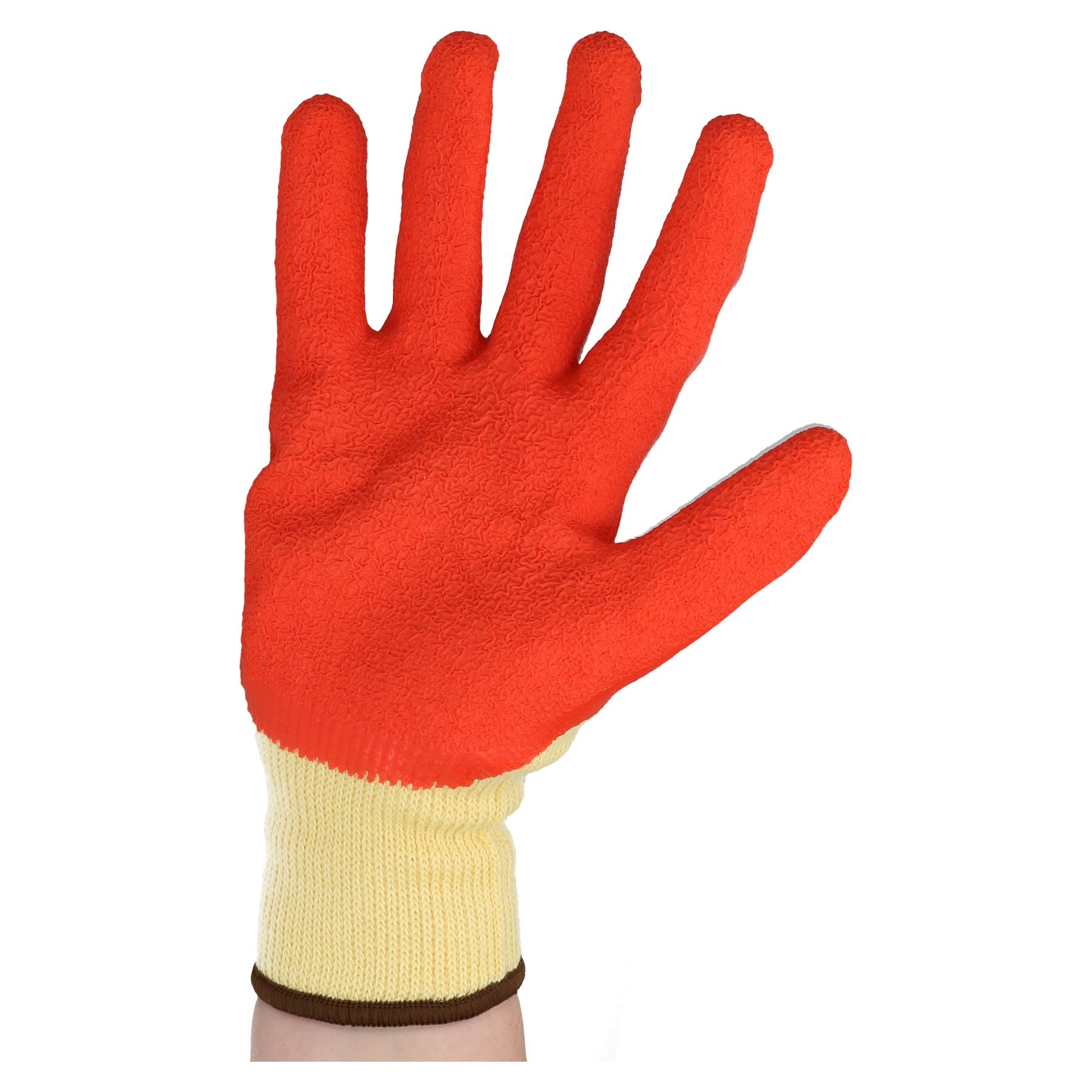9" Builders Protective Gardening DIY Latex Rubber Coated Work Gloves
