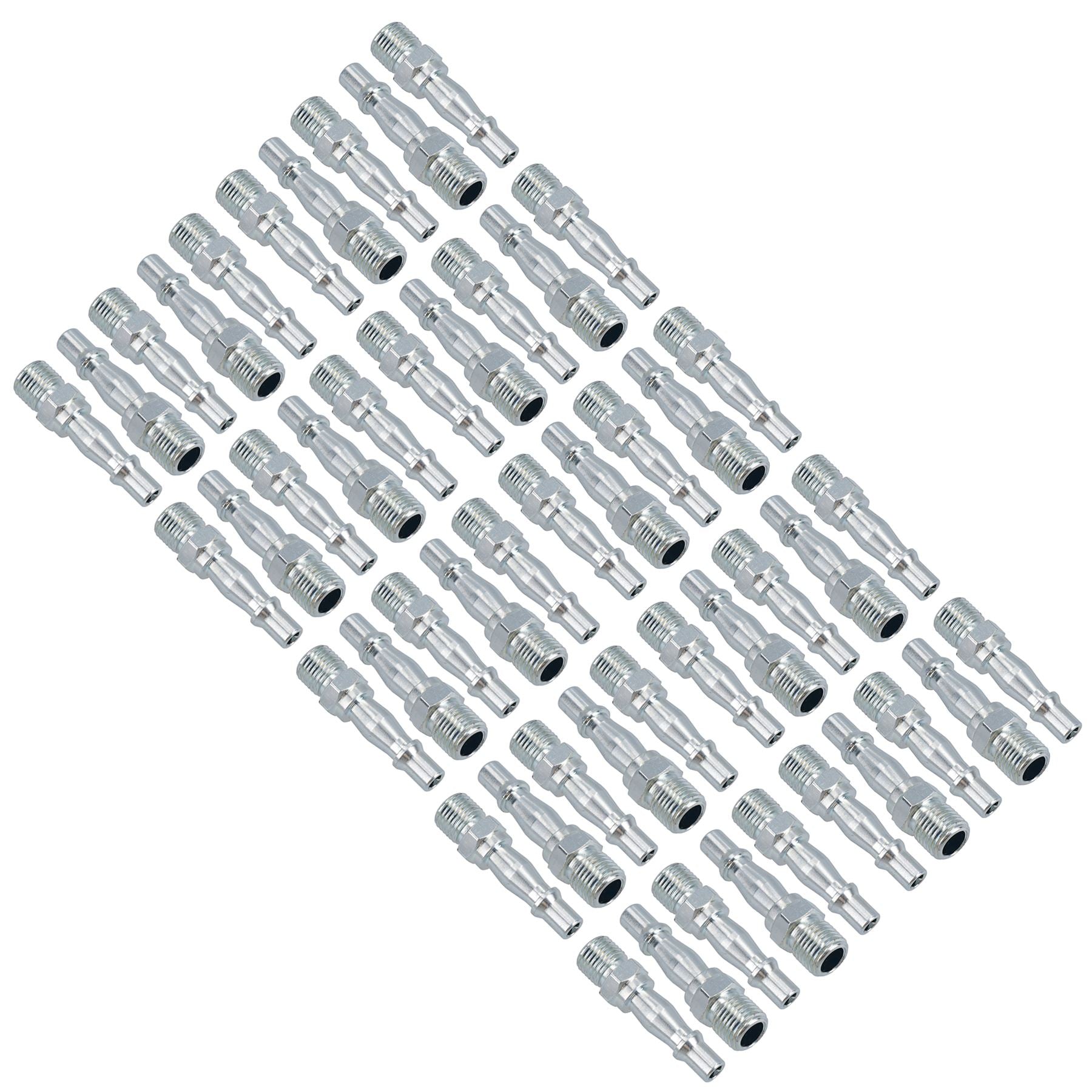 Lot de 50 raccords de tuyau d'air comprimé mâles à dégagement rapide, filetage mâle 1/4