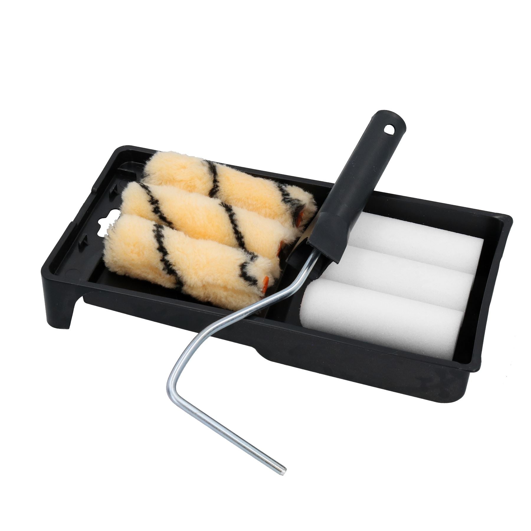 Kit de mini-rouleaux de 4 pouces pour peintures à émulsion brillantes, 6 manchons, peinture, décoration