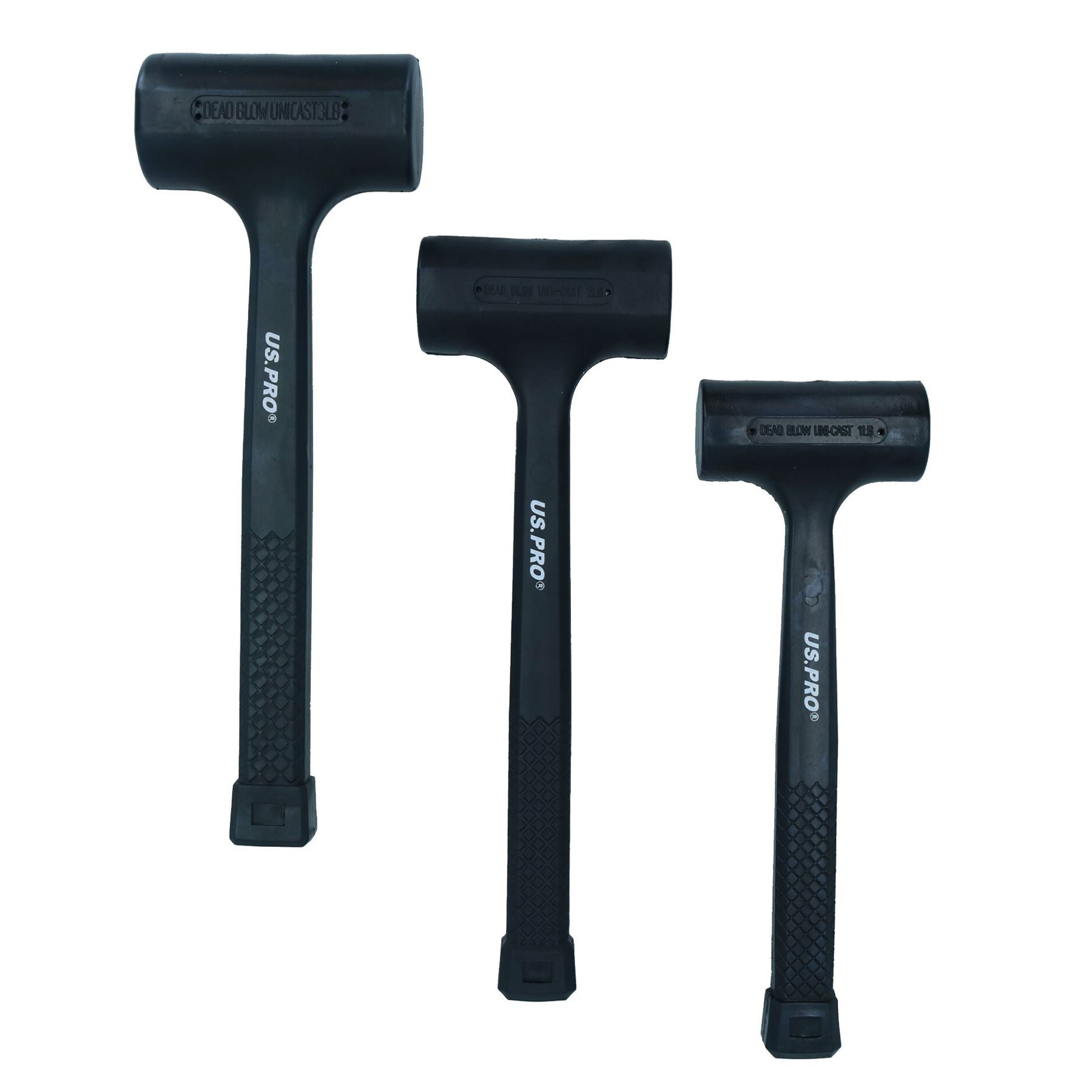 Dead Blow Hammer Set Mallet Shot Loaded Head Impact Recoil 1lb 2lb 3lb