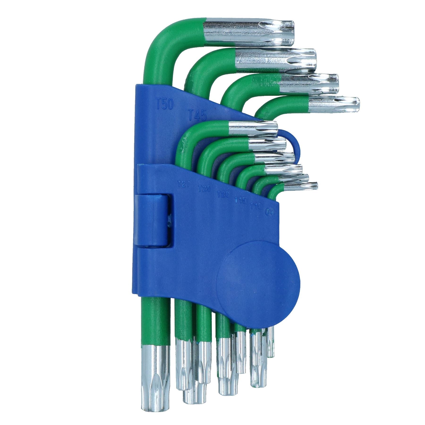 10 Stück kurze Torx manipulationssichere Torx-Sternschlüssel mit Halter T9 – T50 Anti-Rutsch-Griff