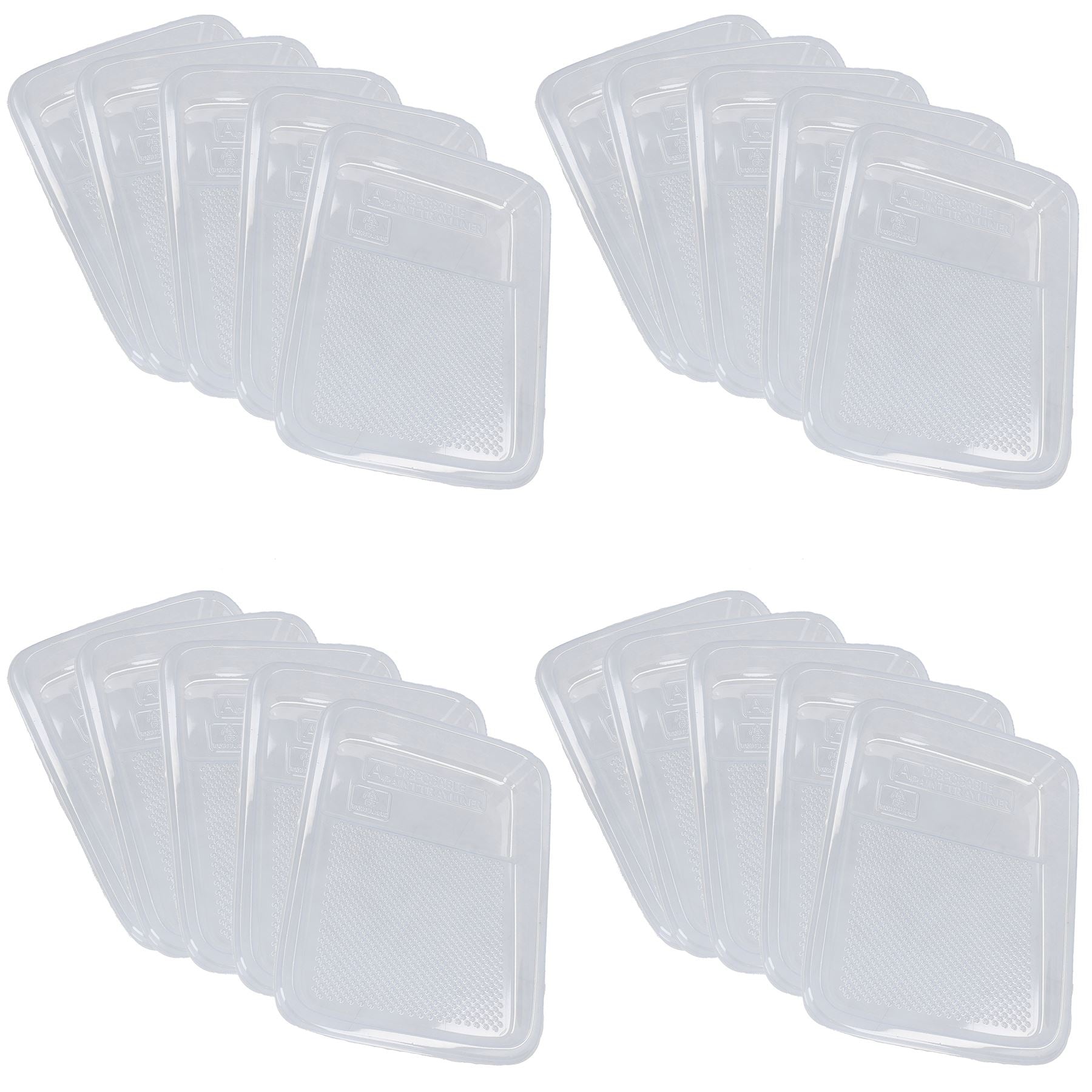 Doublures de plateaux à rouleaux jetables en plastique transparent pour plateaux à rouleaux de 230 mm / 9 po