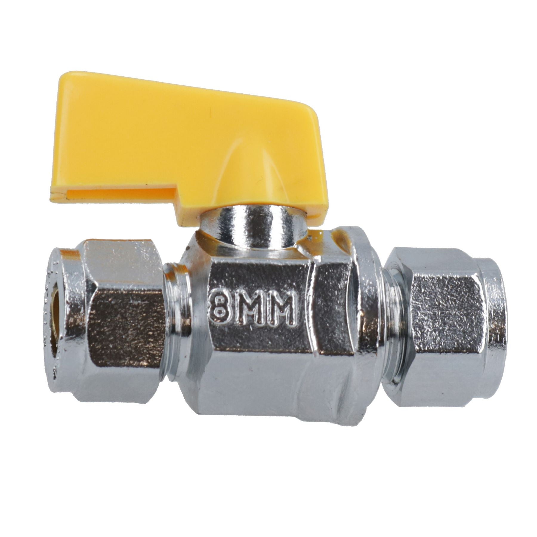 Straight Mini Ball Valve for Water Gas LPG Flow Regulator Compression 8mm Pipe