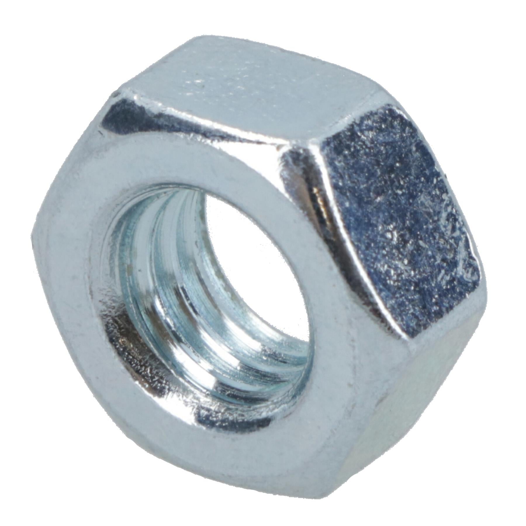 M6 x 1.0mm Hex Full Nut Fastener Hexagonal Metric Nuts Grade 8 Zinc Plated