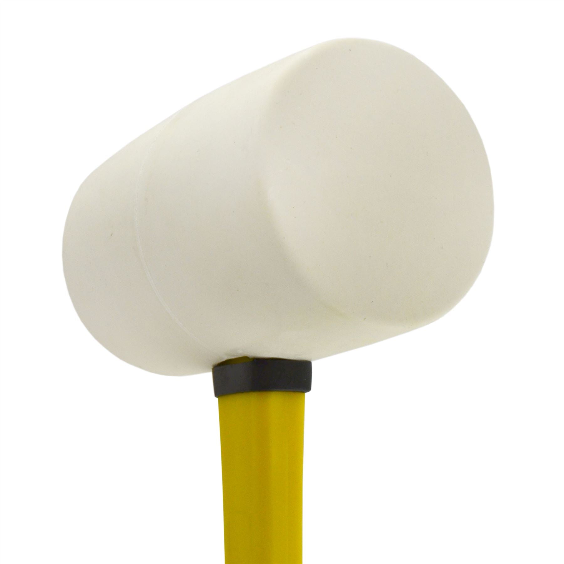 32oz White Rubber Mallet 70% Fibreglass Handle Hammer Non Marking TE869