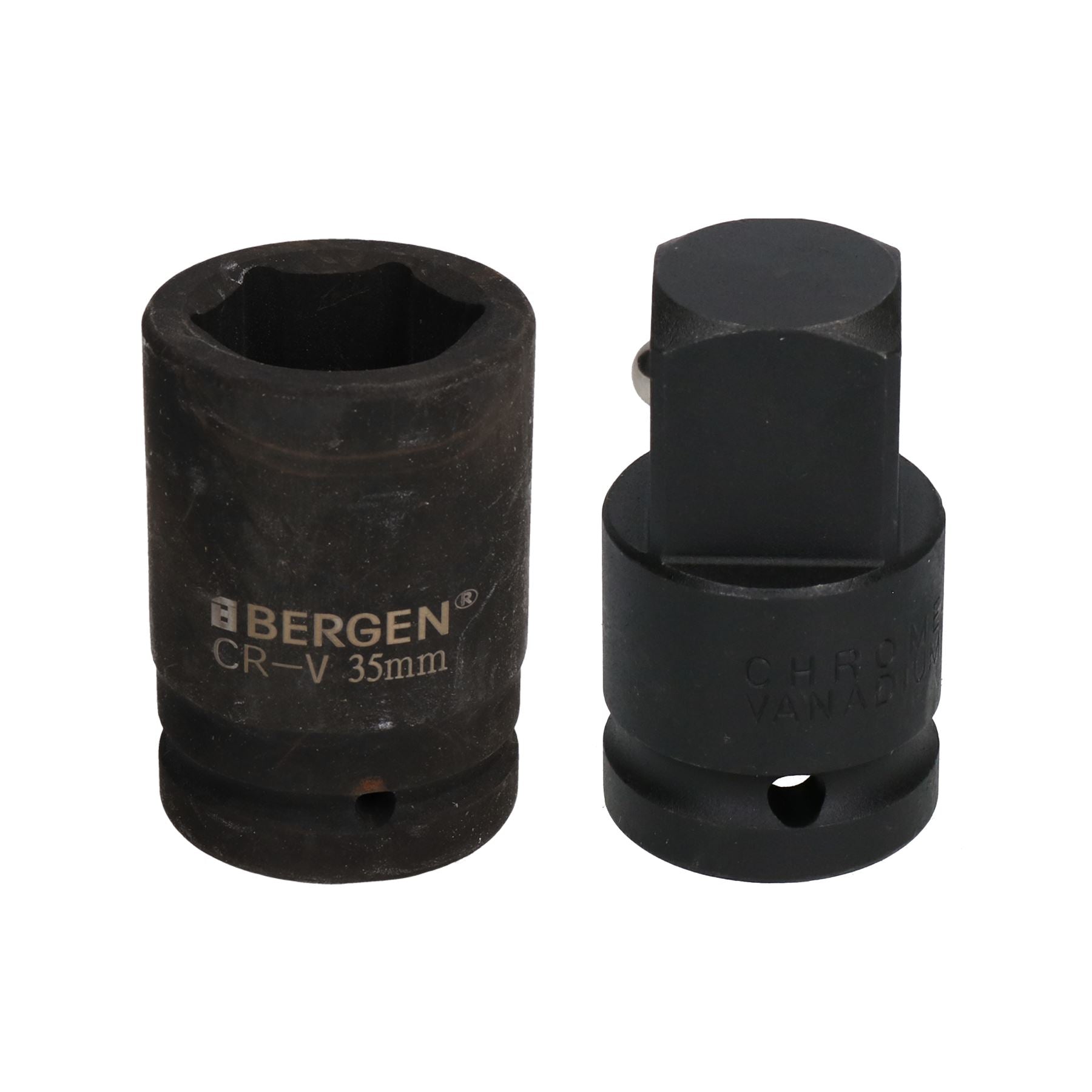35mm Metric 3/4" or 1" Drive Deep Impact Socket 6 Sided With Step Up Adapter