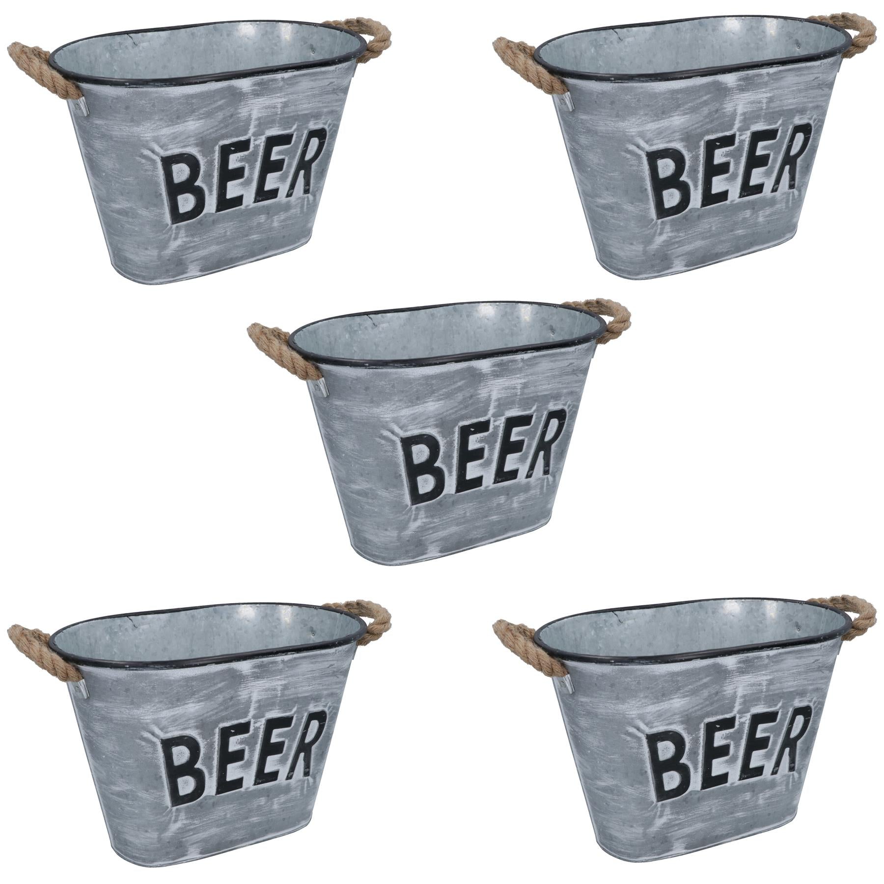Beer Drinks Bucket Metal Wine Champagne Bottle Ice Cooler Bucket Party Tub