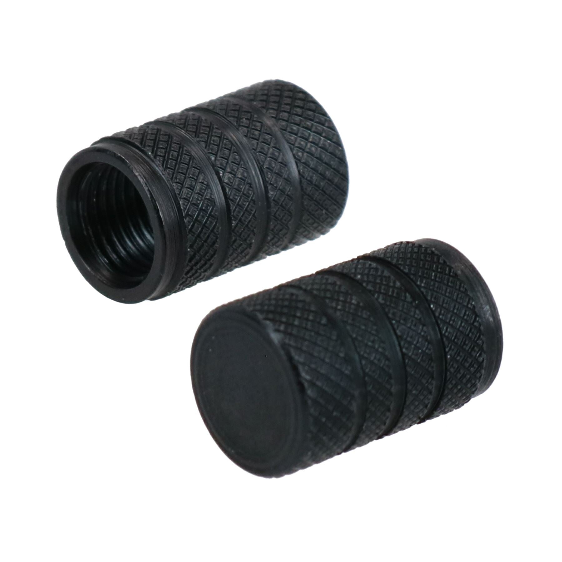 Bouchons de valve en métal noir pour roue de vélo, voiture, véhicule