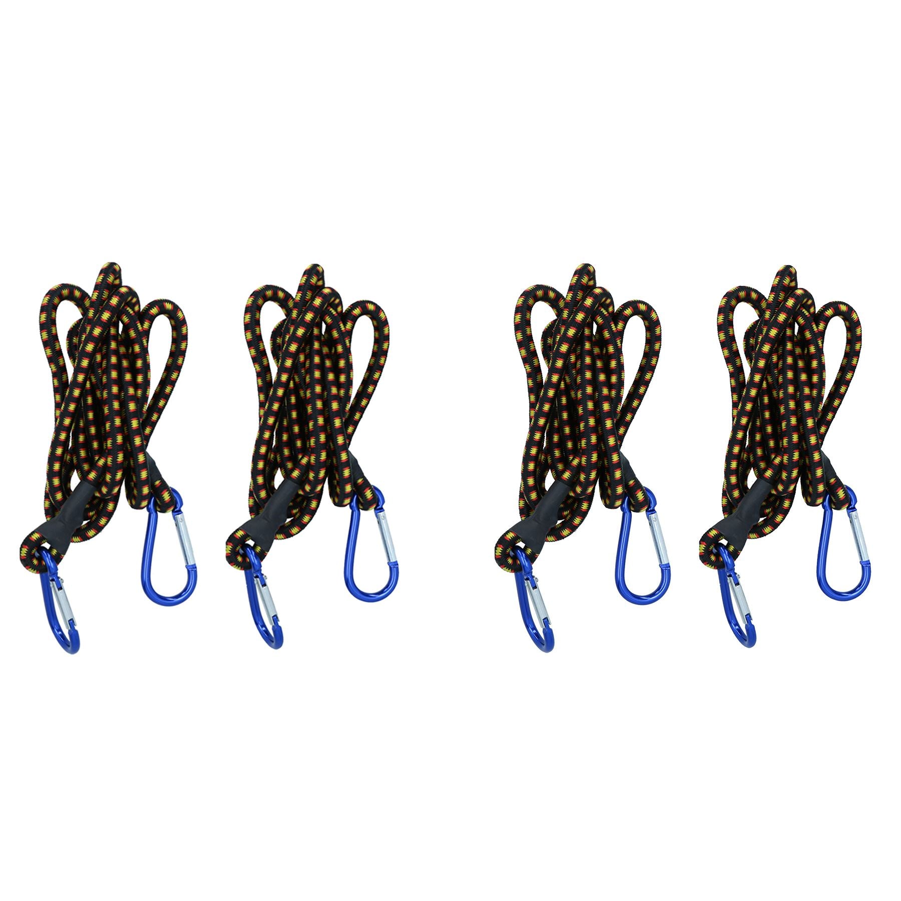 72” Bungee Strap with Aluminium Carabiners Hook Tie Down Fastener Holder