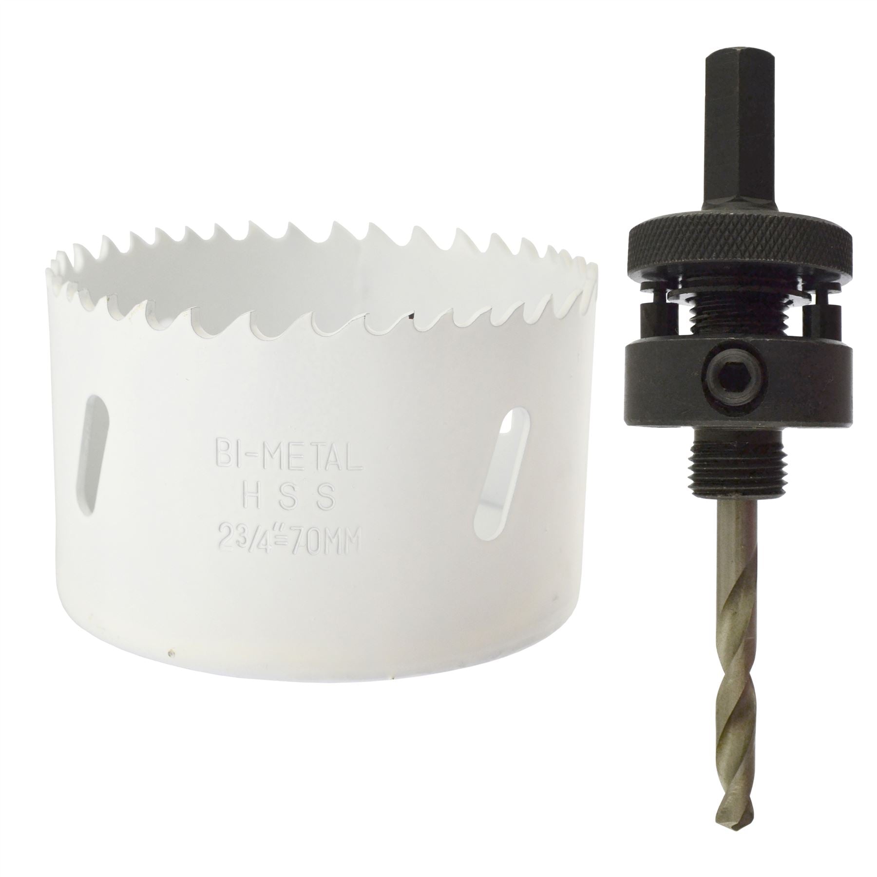 32 - 152 mm Lochsäge mit 1/2 Zoll Schaftbohrfutter, Fräser, Bimetall-Bohrer