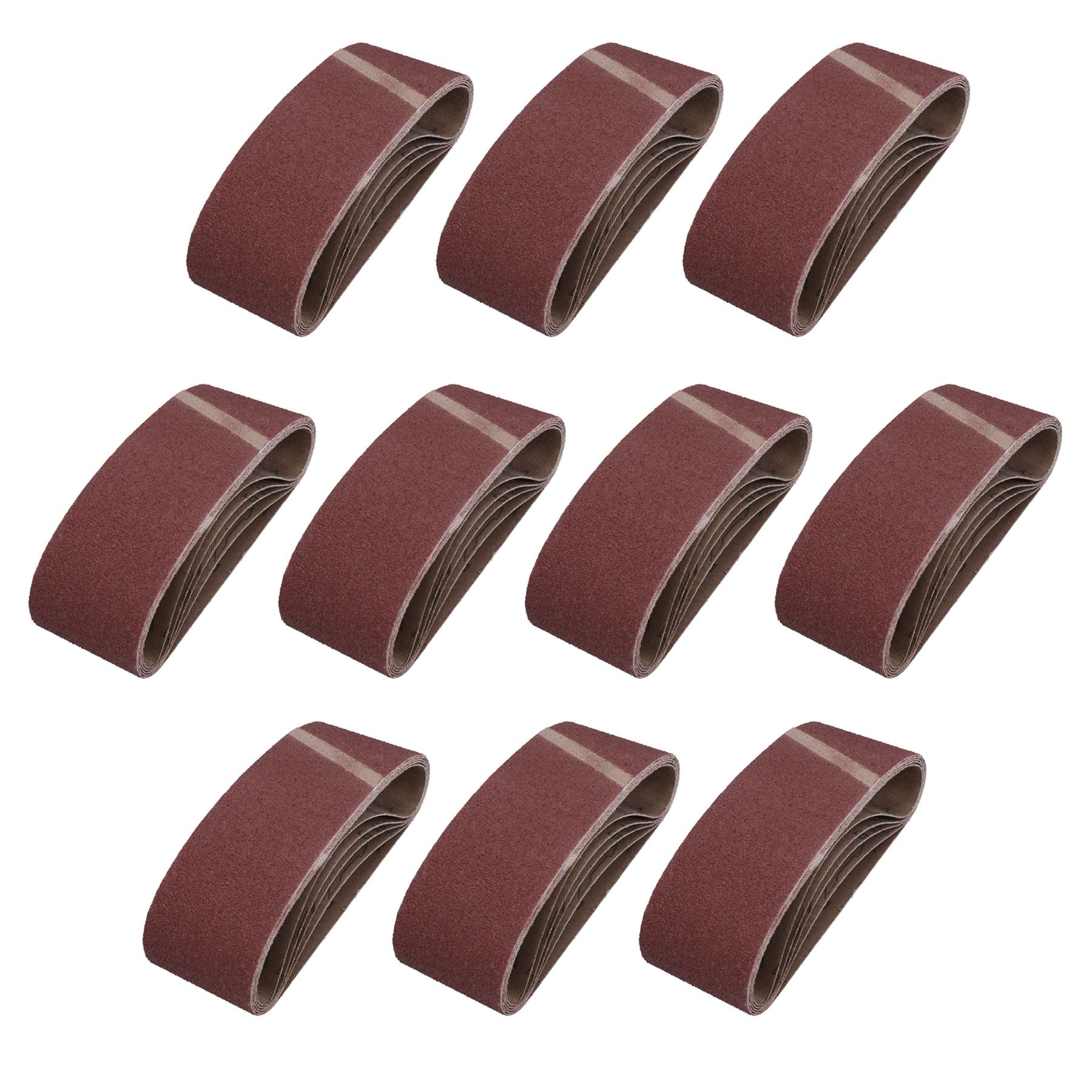 Disques abrasifs pour ponceuse à bande, grain mixte 40, 60, 80, 120, 75 mm x 457 mm