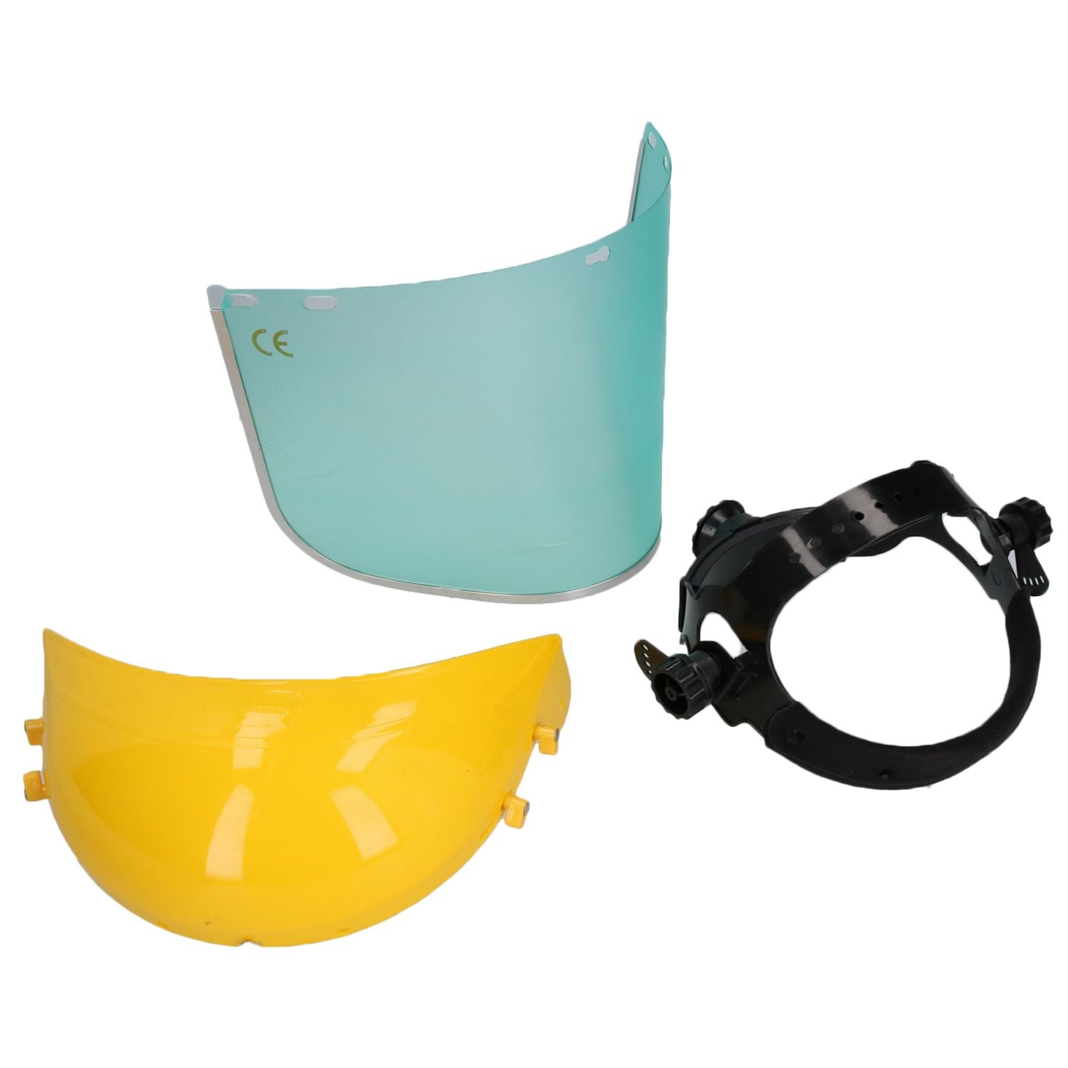 Masque de protection faciale avec visière rabattable et protection transparente pour les yeux et 1 lentille supplémentaire