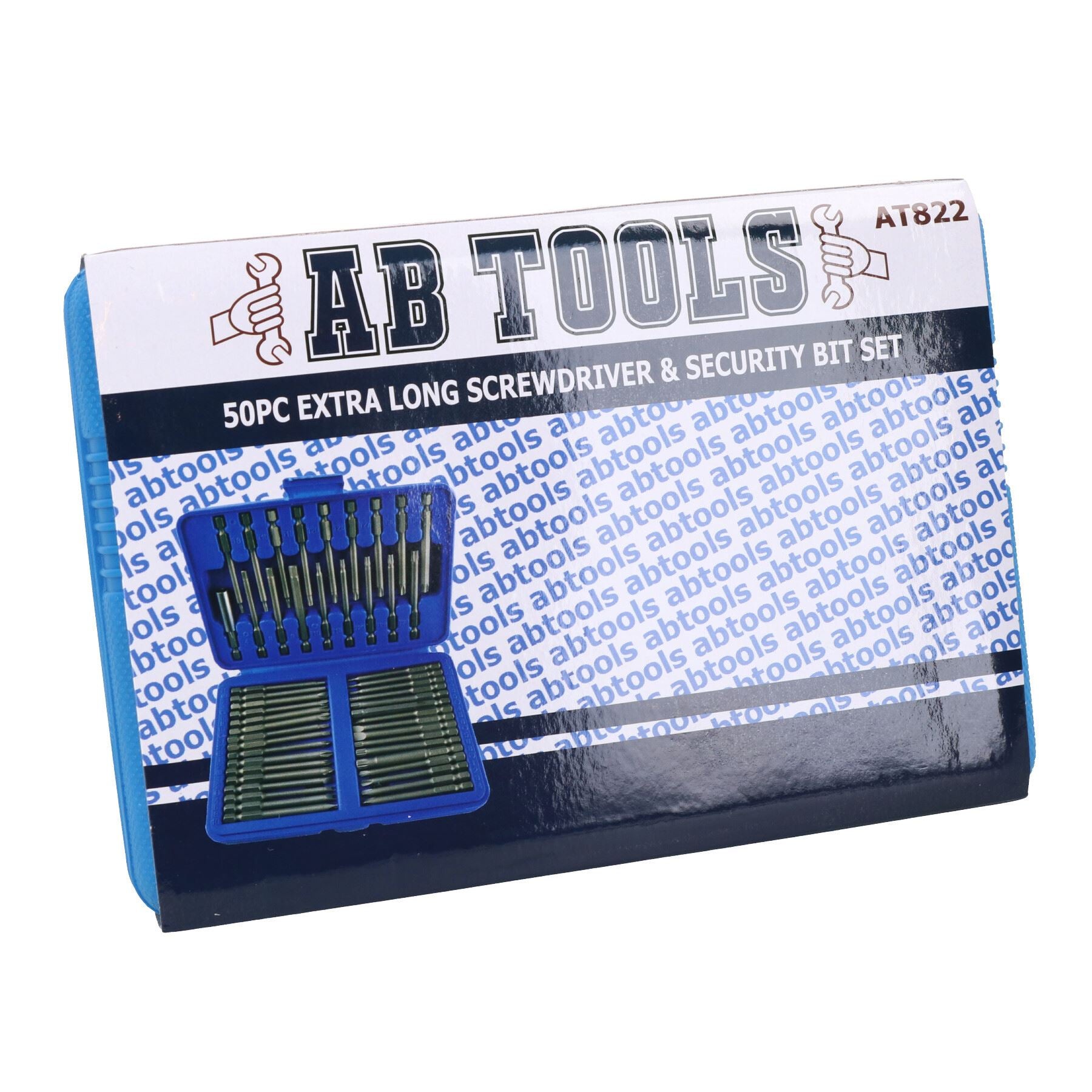 Embouts de tournevis Torx / PZ / PH / Spline hexagonal plat extra long Sécurité 50 pièces AT822
