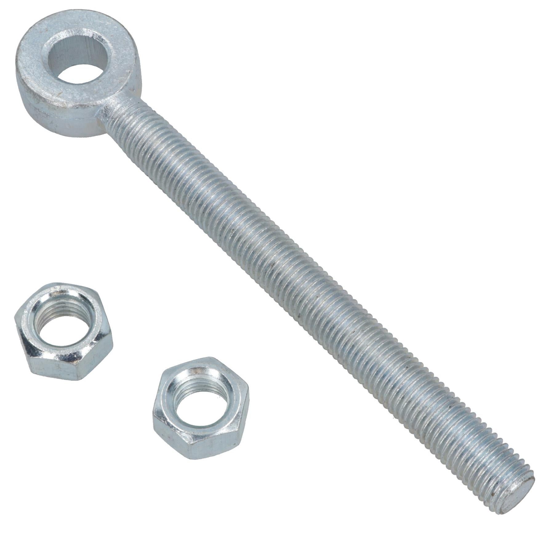 Swing Gate Long Eye Bolts Hinge + Nuts Adjustable Zinc Plated 12mm – 24mm