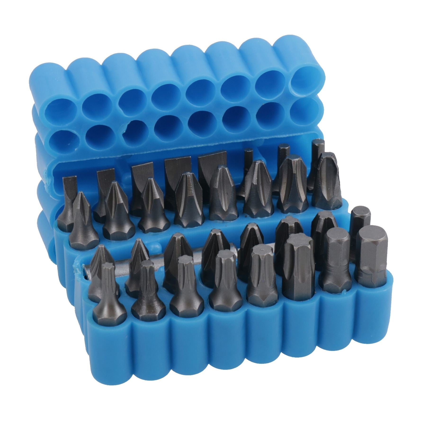 33pc Power Bit Screwdriver Holder Pozi Slotted Hex Torx Star Phillips Flathead