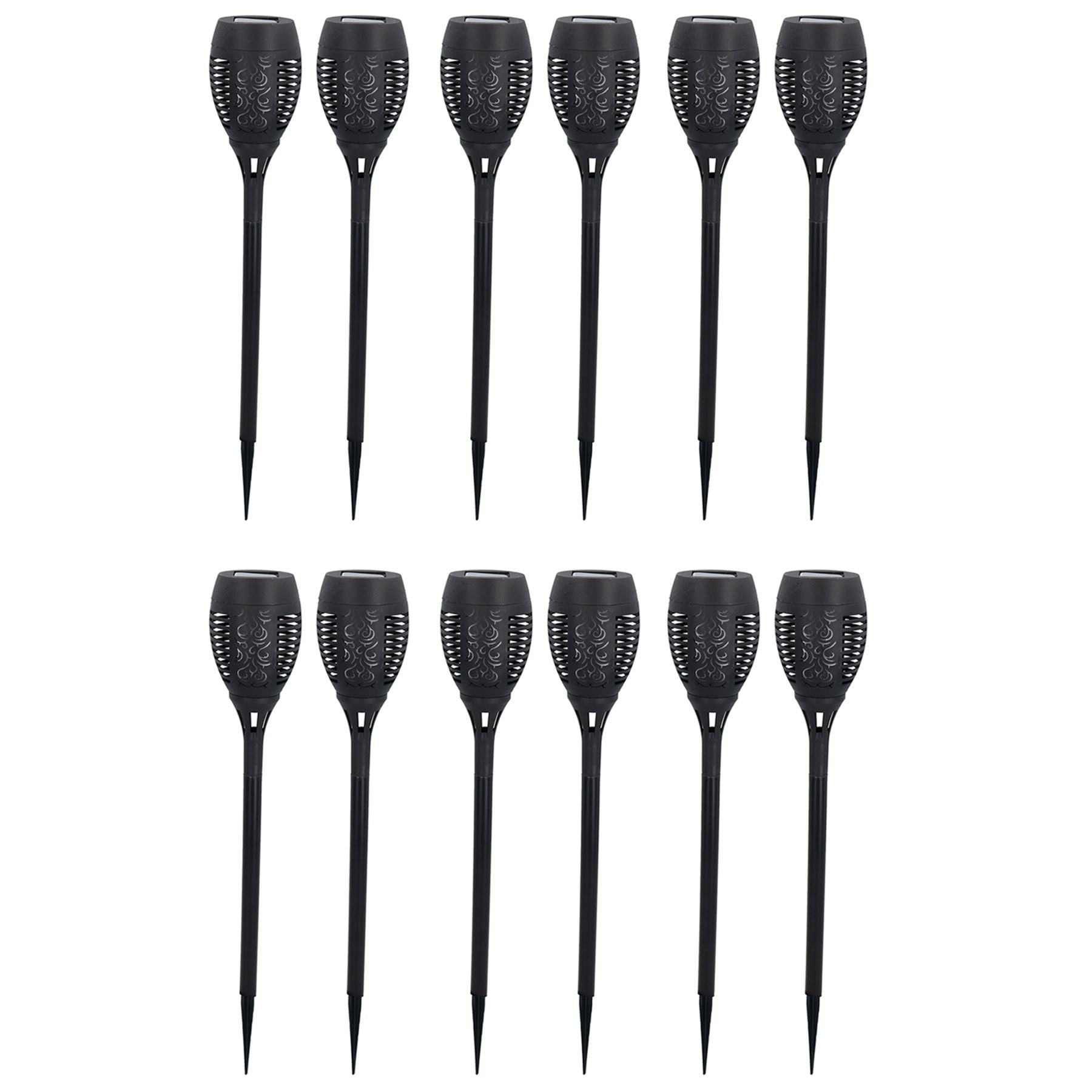 Lampe torche solaire de jardin à LED avec flamme vacillante, étanche et durable, pour extérieur