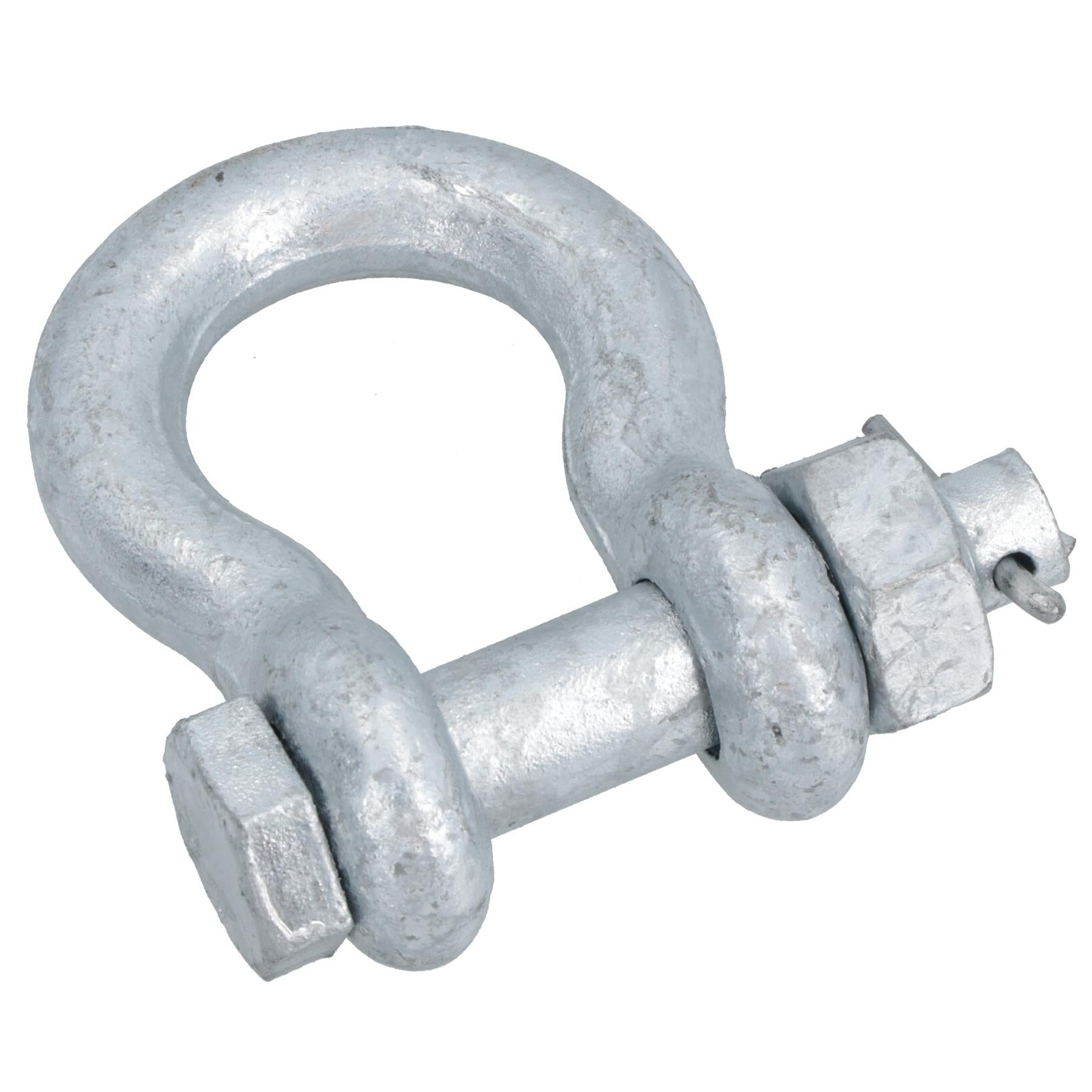 Galvanised Bow Shackle Safety Pin 5/8in (16mm) 3.25T to US Fed Spec