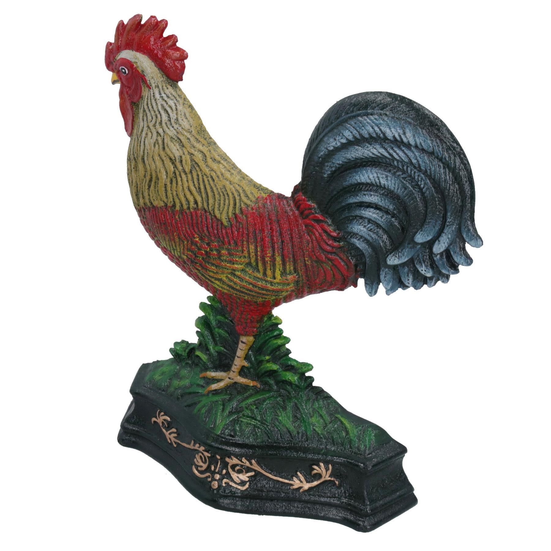 Butoir de porte en fonte en forme de coq ou de poule